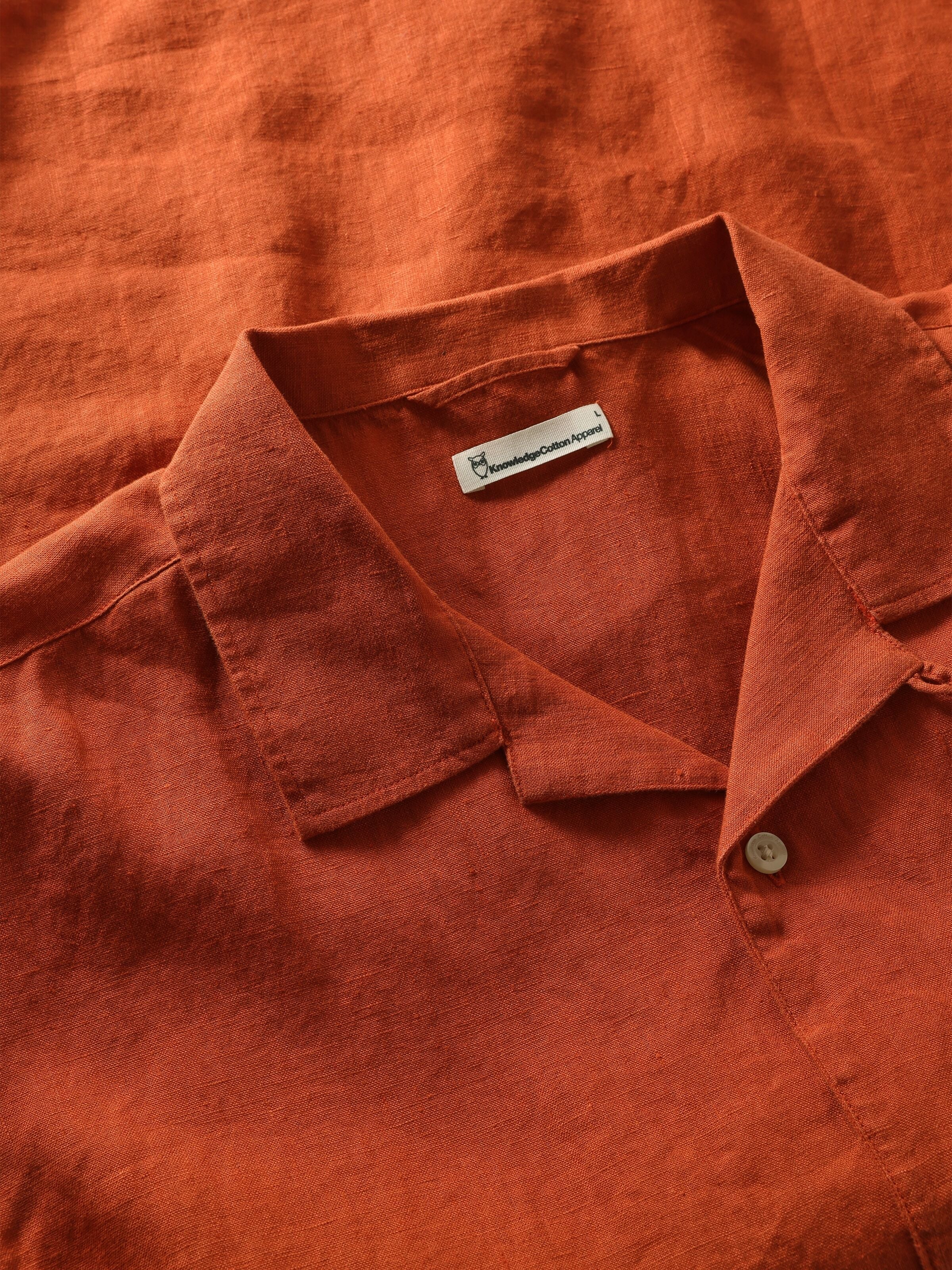 Kurzarmhemd BOXY aus Bio-Leinen