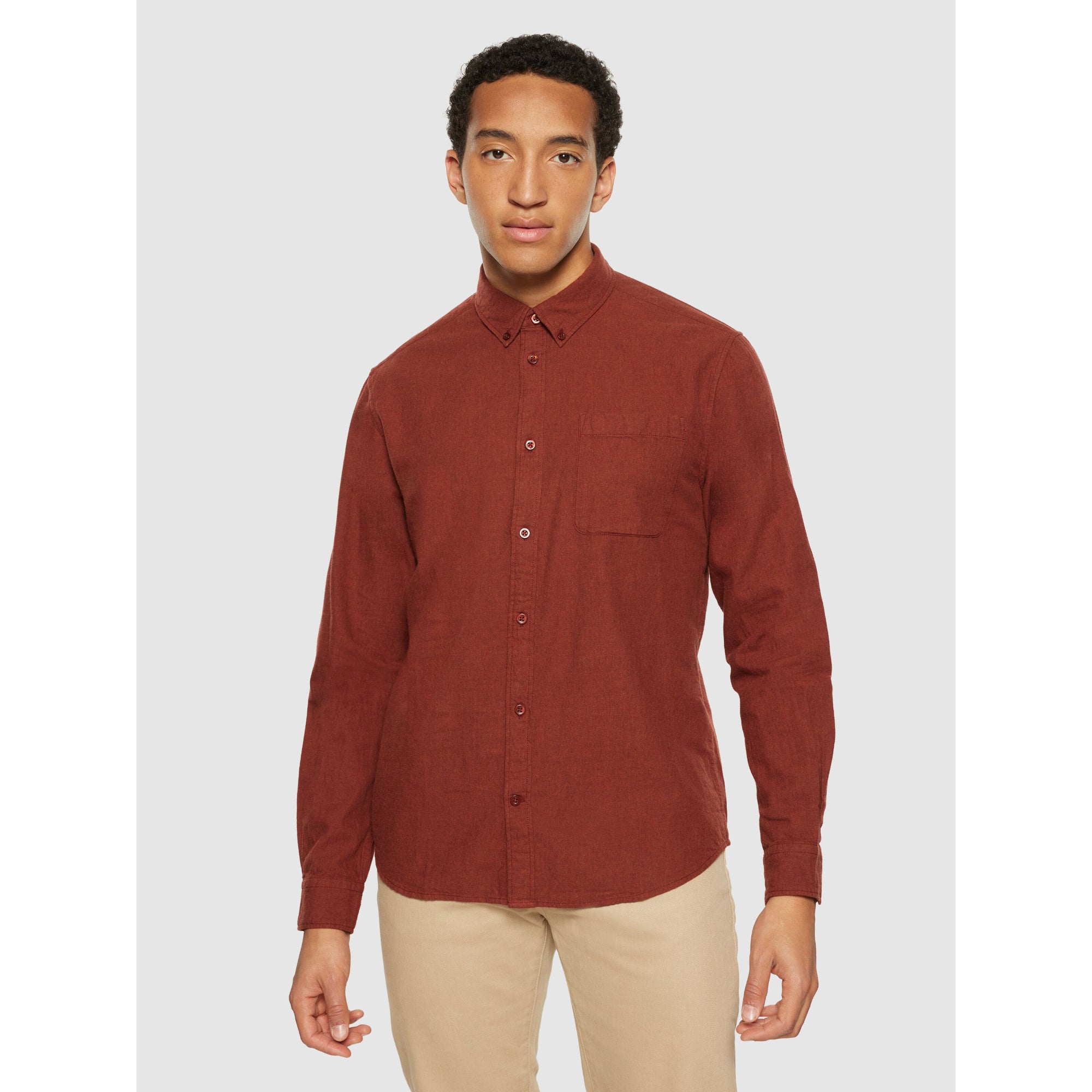 Flanell-Hemd MELANGE aus Bio-Baumwolle