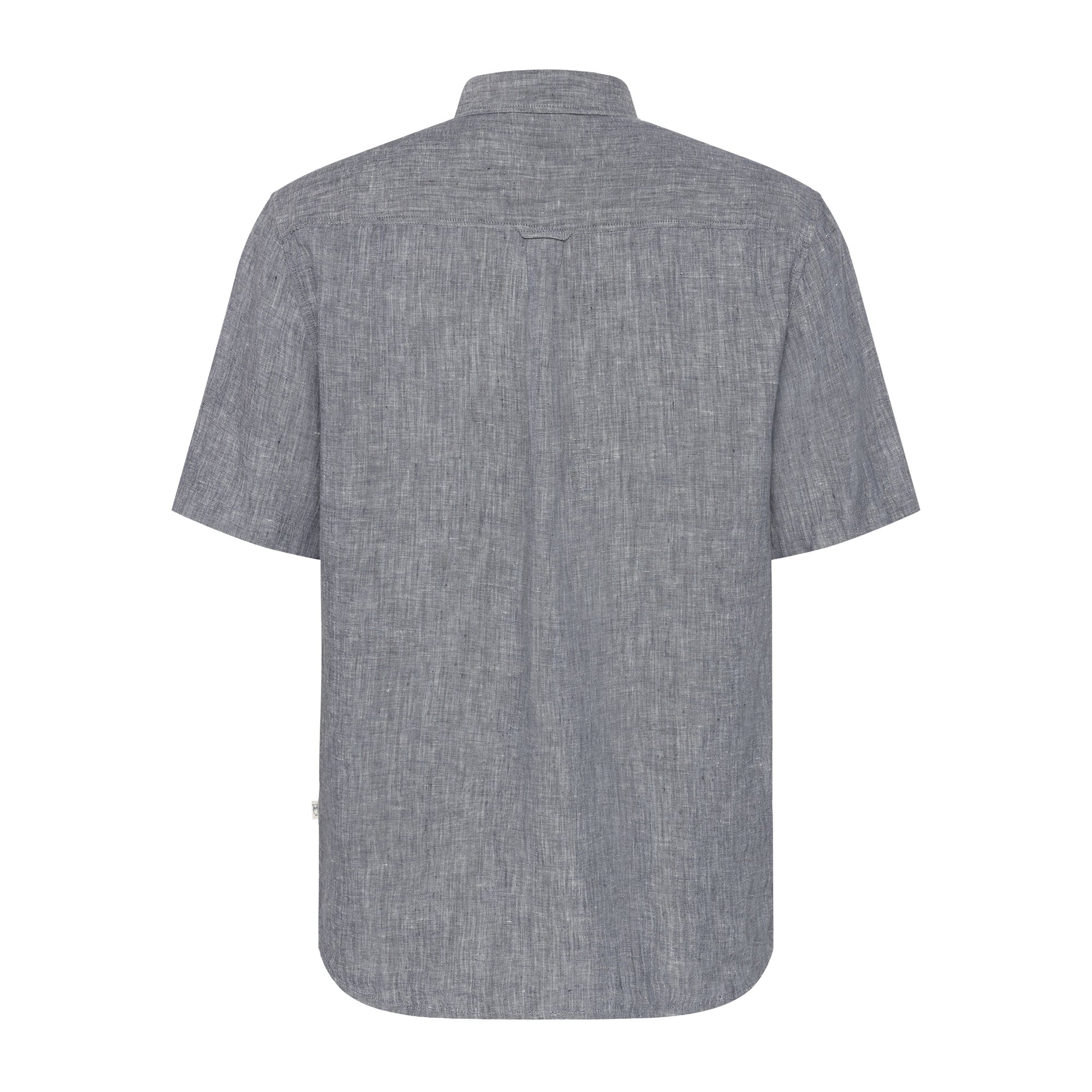 Regular Leinen-Shirt mit kurzen Ärmeln Hemd - GOTS/Vegan