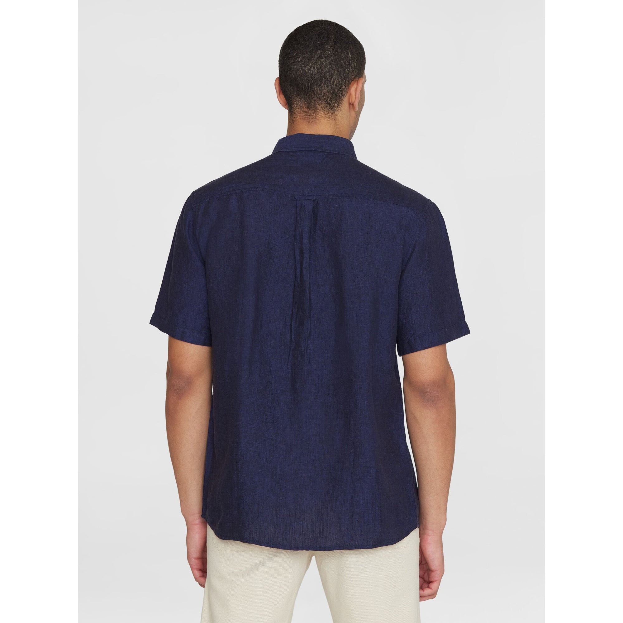 Regular Leinen-Shirt mit kurzen Ärmeln Hemd - GOTS/Vegan