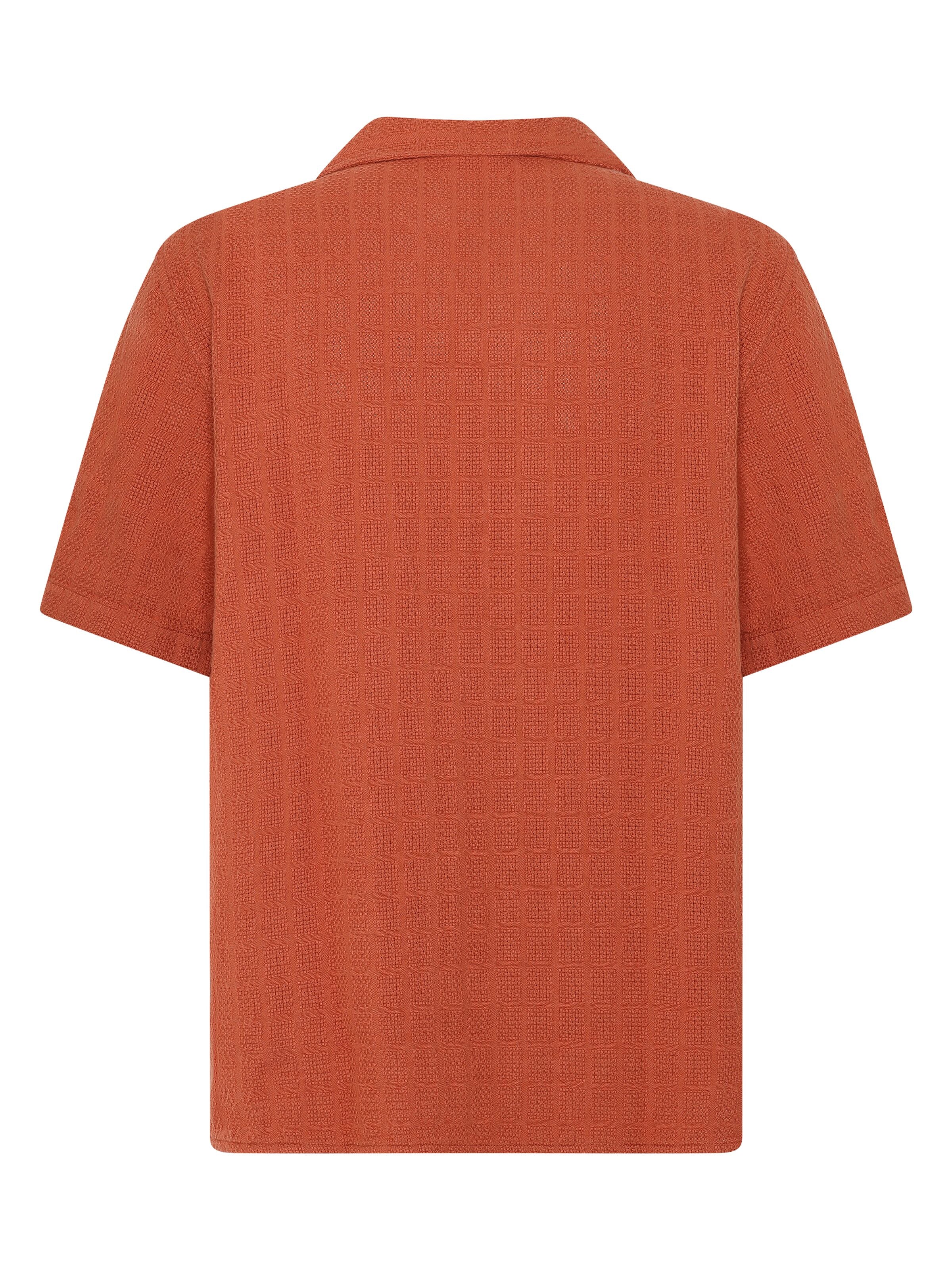 Kurzarm Hemd mit Strucktur aus Bio-Baumwolle