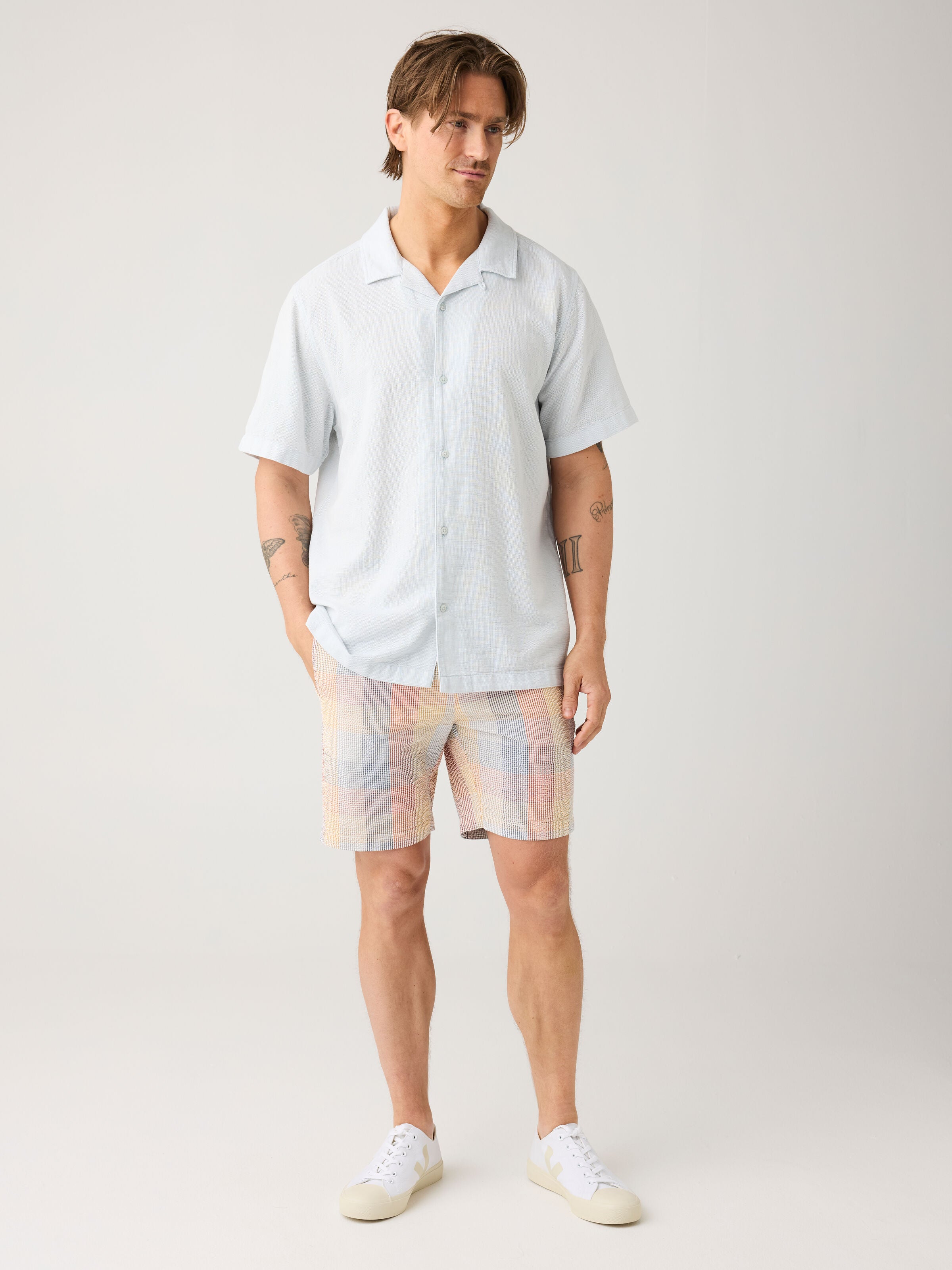 Lockeres Kurzarmhemd aus Bio-Baumwolle