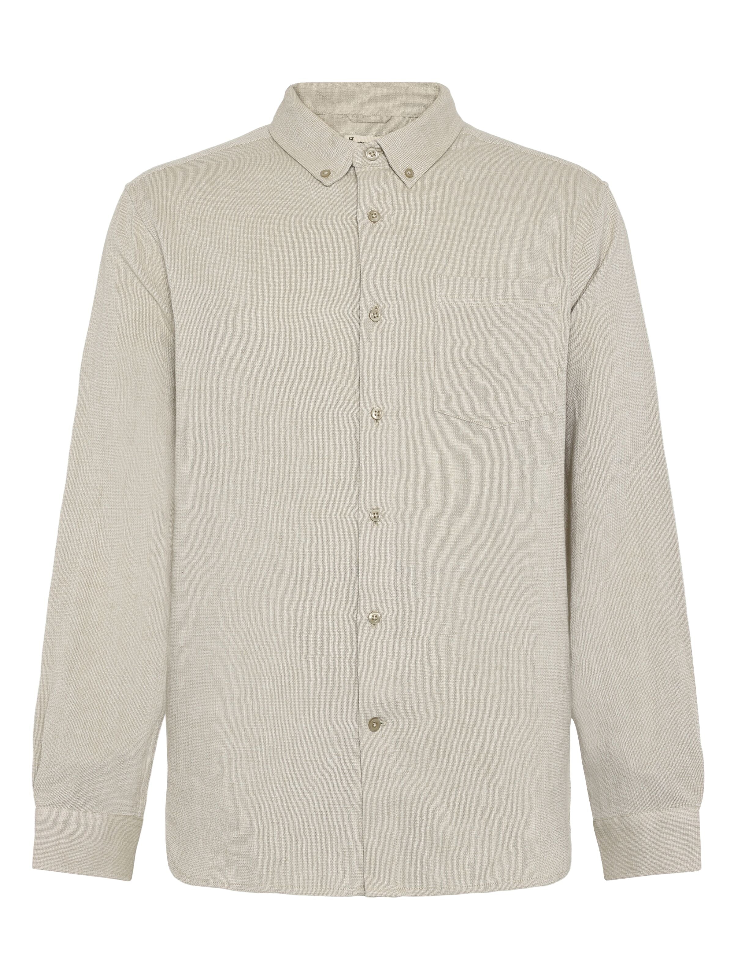 Langarmhemd mit Struktur aus Bio-Baumwolle