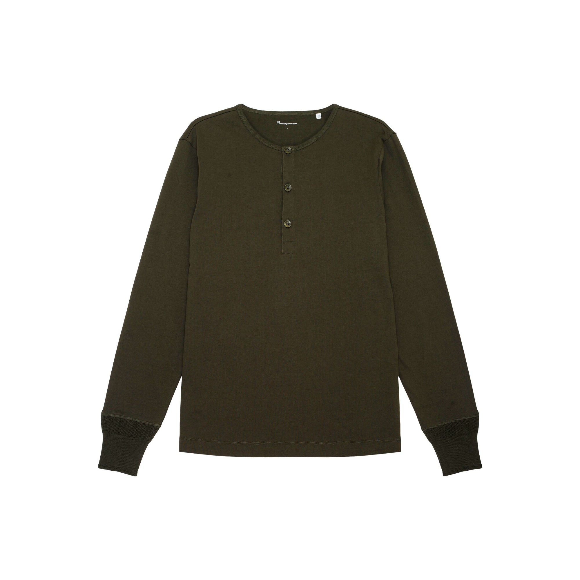 Langarm Henley BO aus Bio-Baumwolle