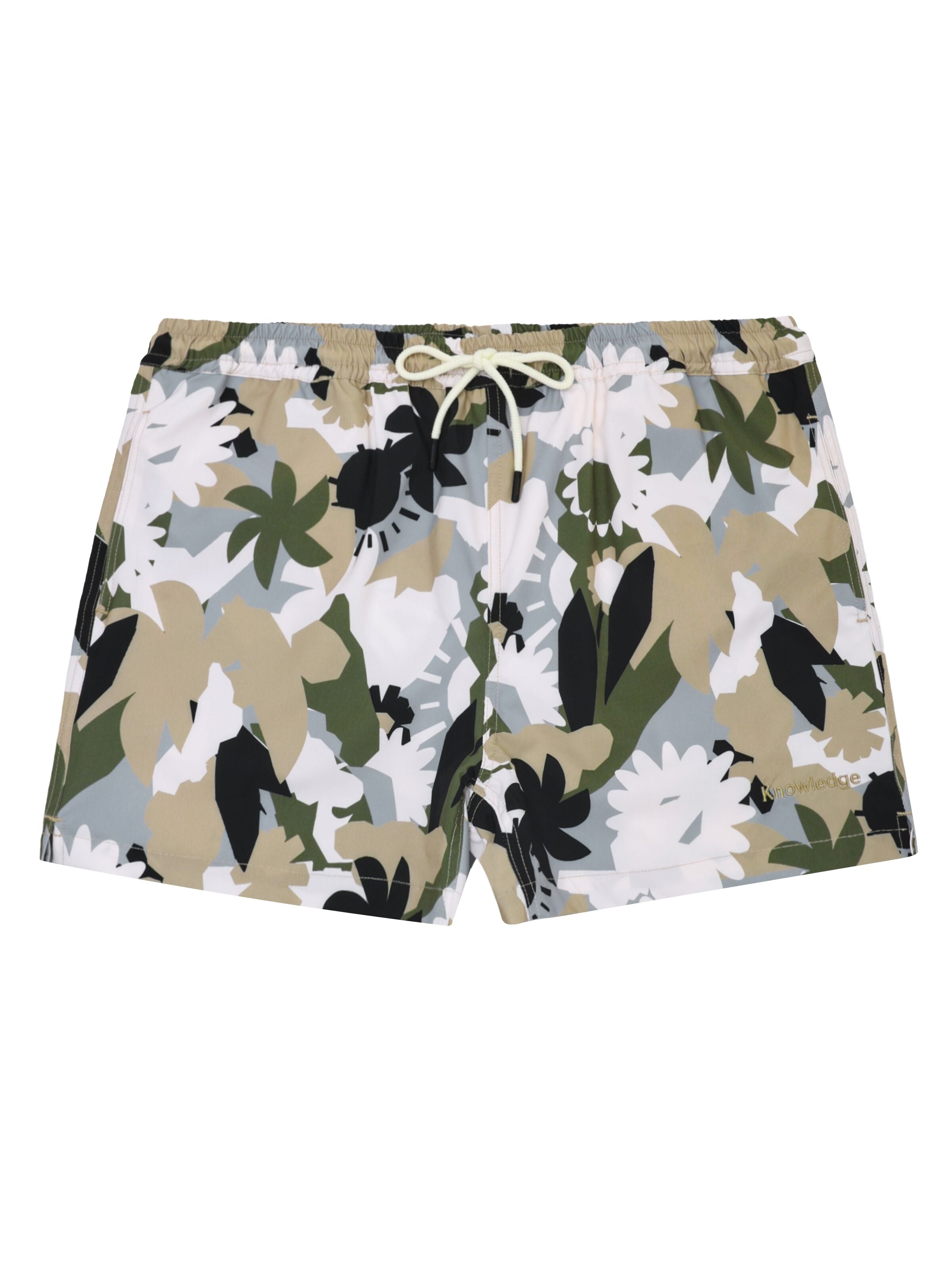 Mittellange Badehose mit Prints aus recyceltem Polyester