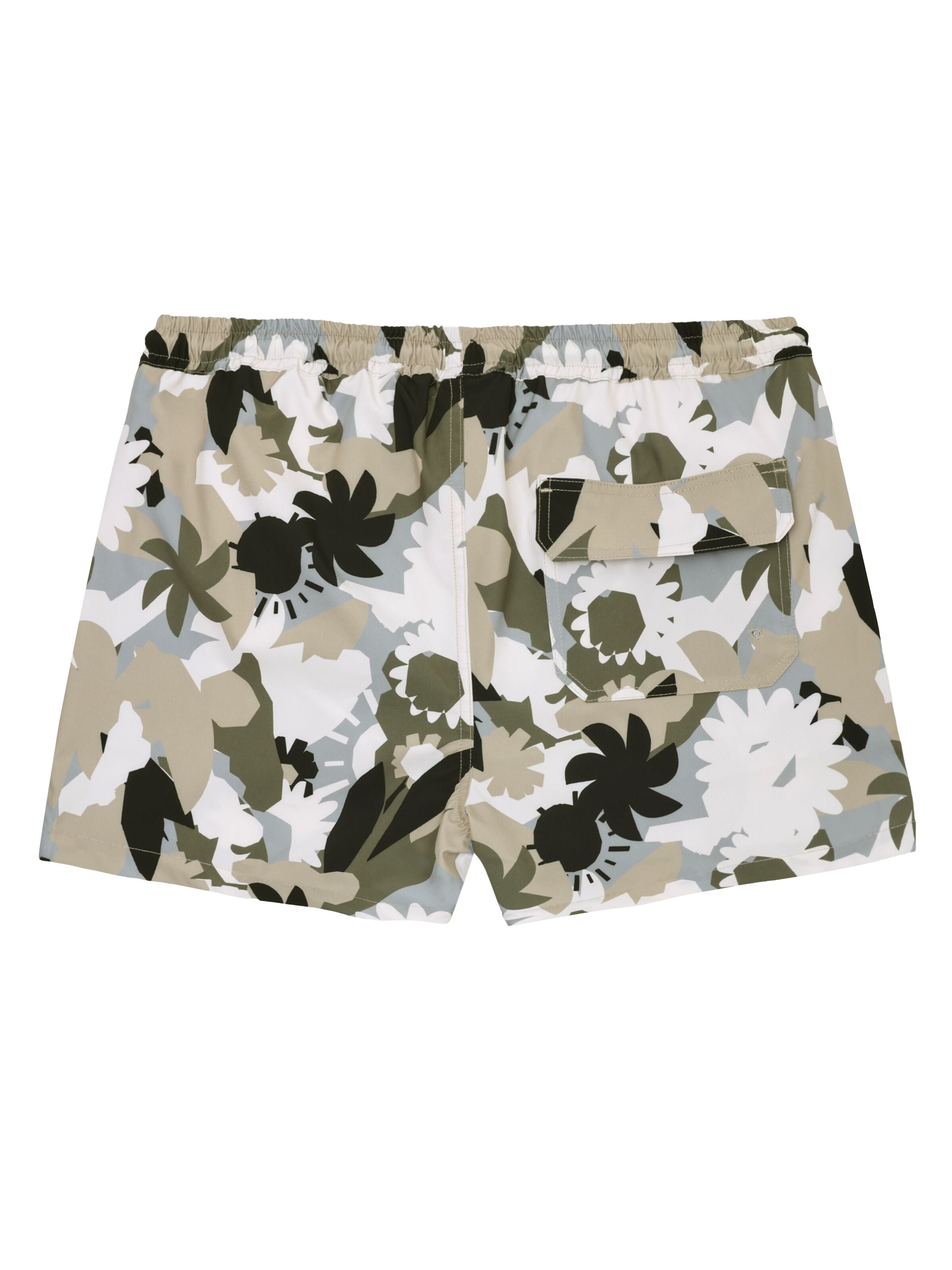 Mittellange Badehose mit Prints aus recyceltem Polyester