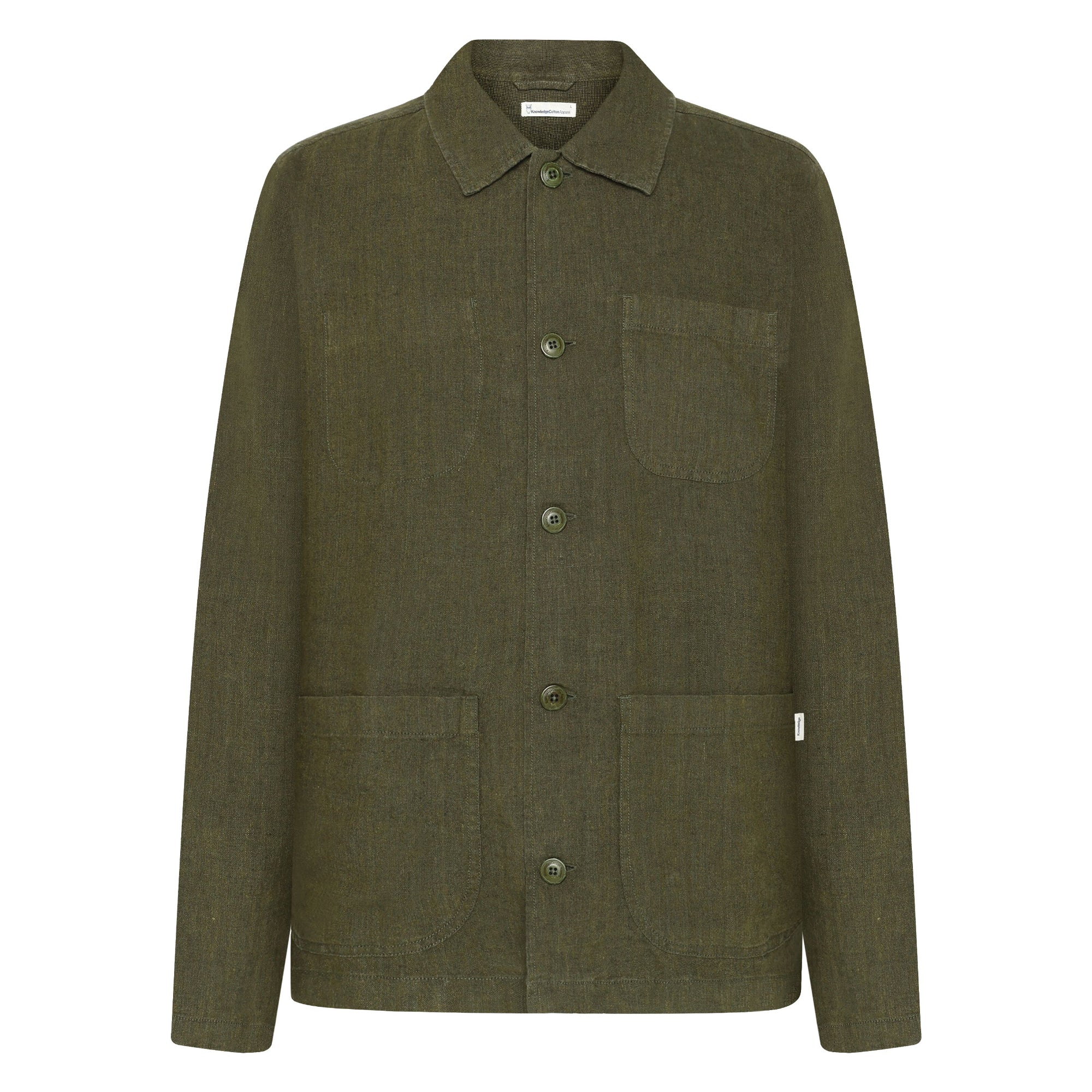 Regular-Overshirt Hemd aus Bio-Leinen- GOTS/Vegan