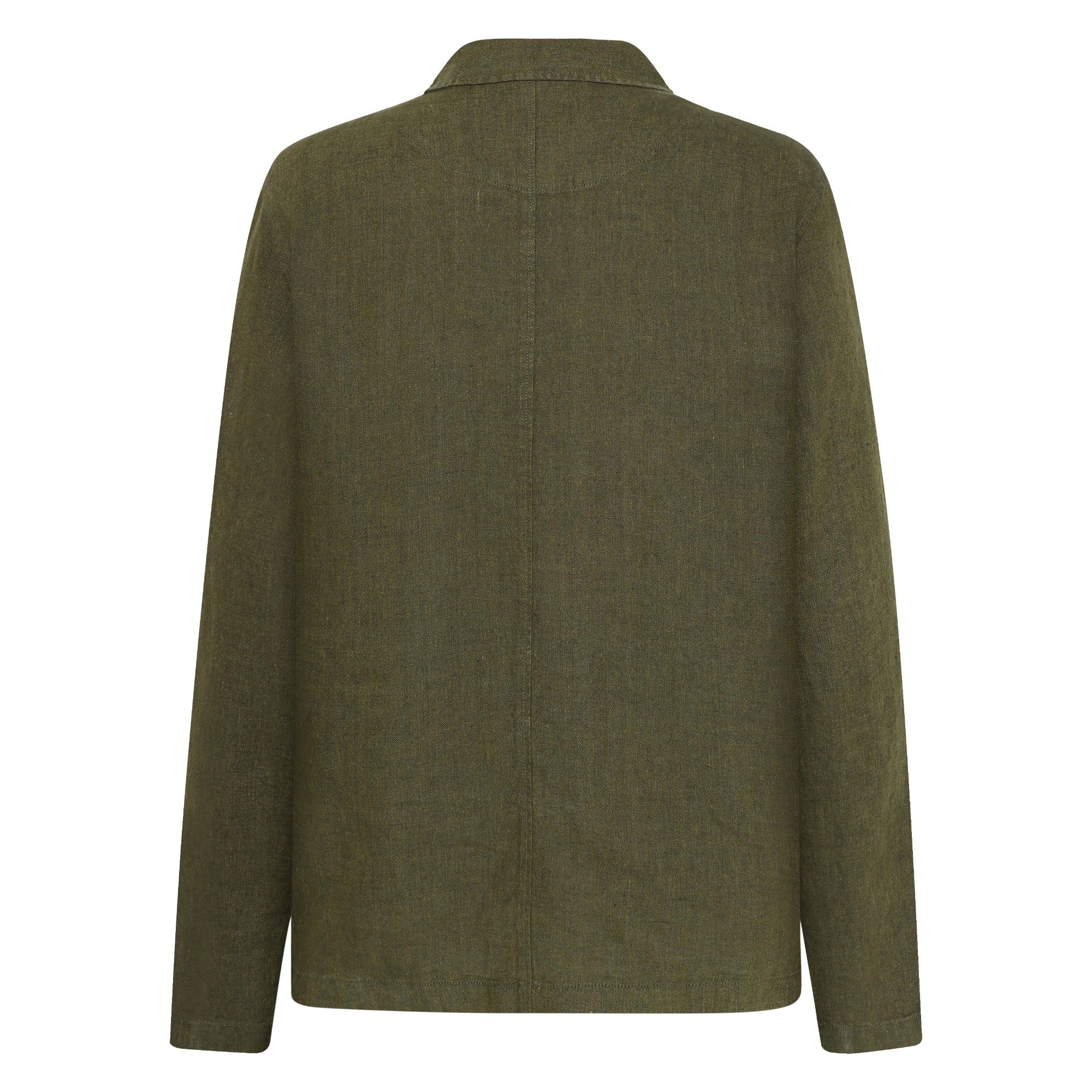 Regular-Overshirt Hemd aus Bio-Leinen- GOTS/Vegan