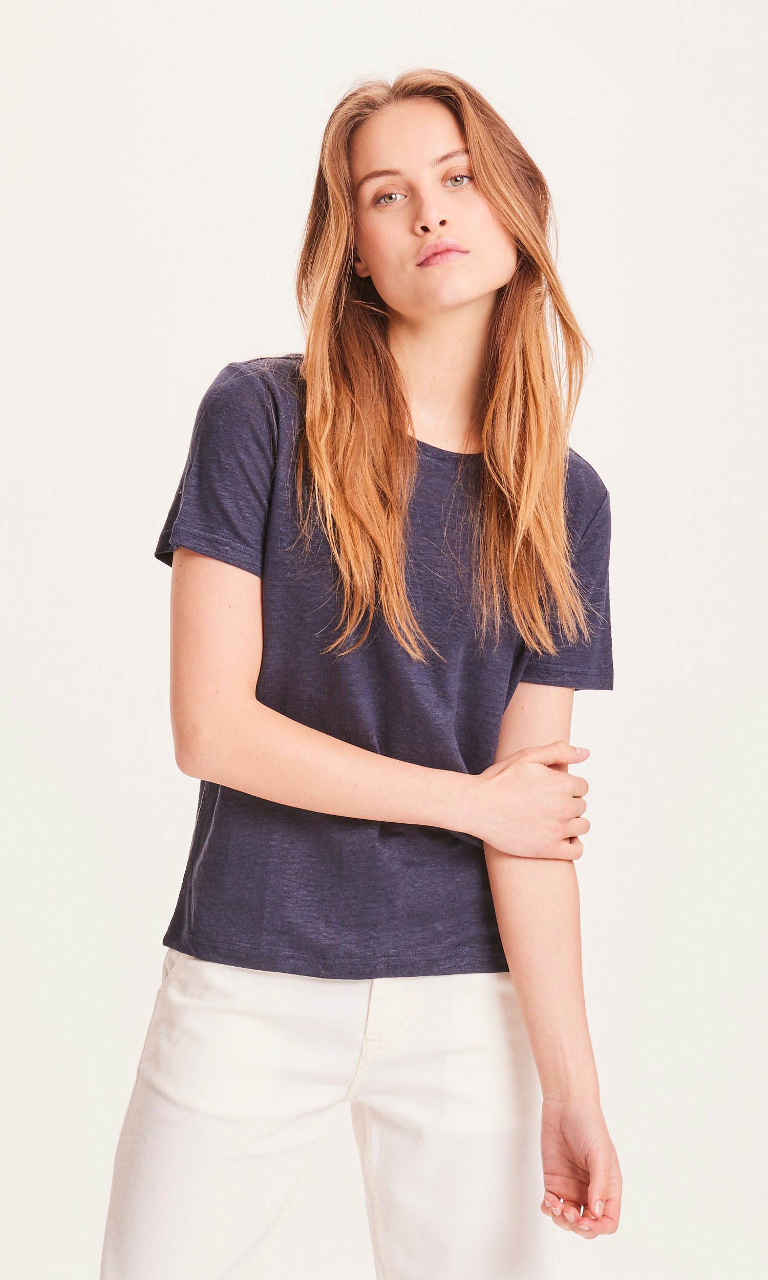 Regular Leinen-T-Shirt aus Bio-Leinen - GOTS/Vegan