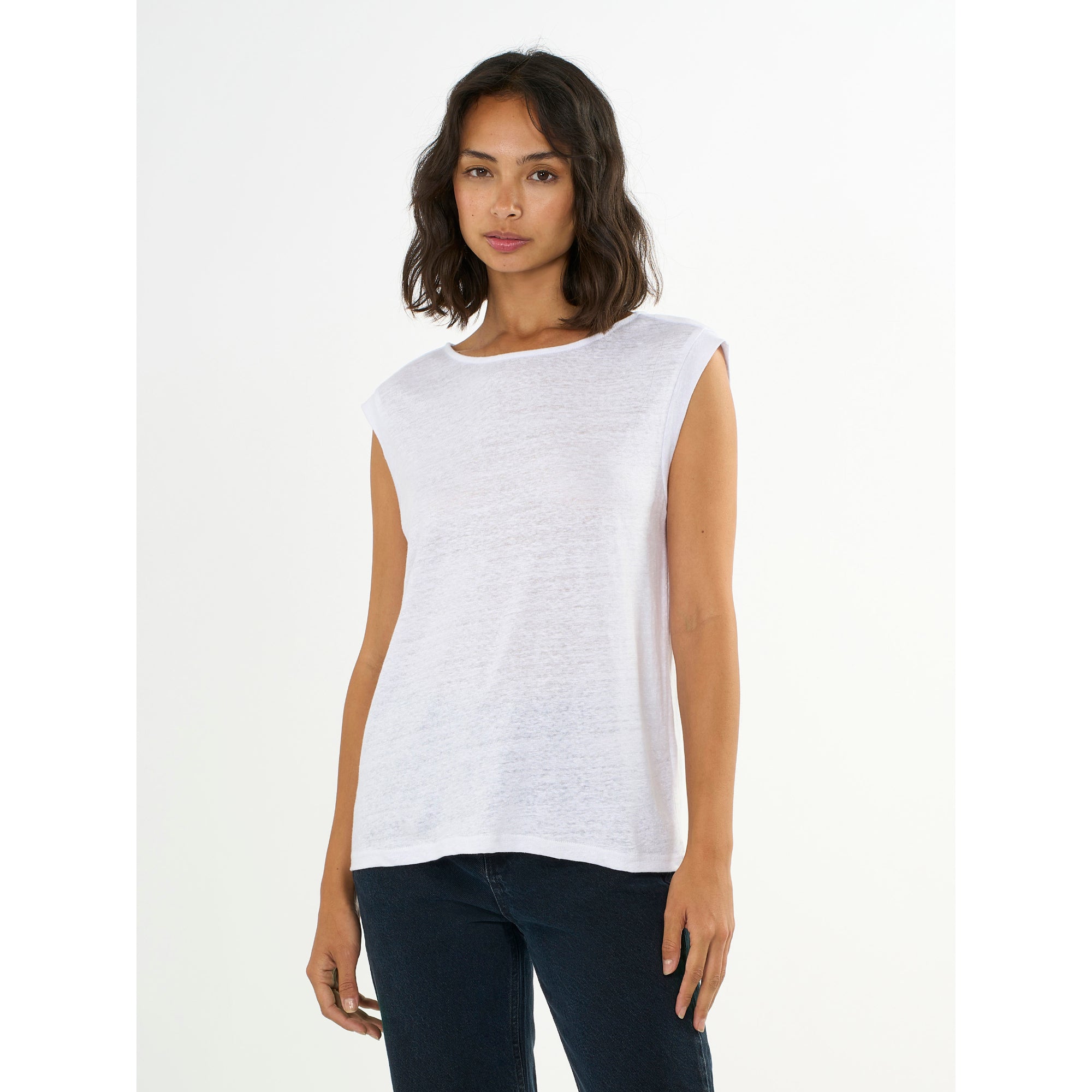 T-Shirt LOOSE FOLD UP aus Bio-Leinen