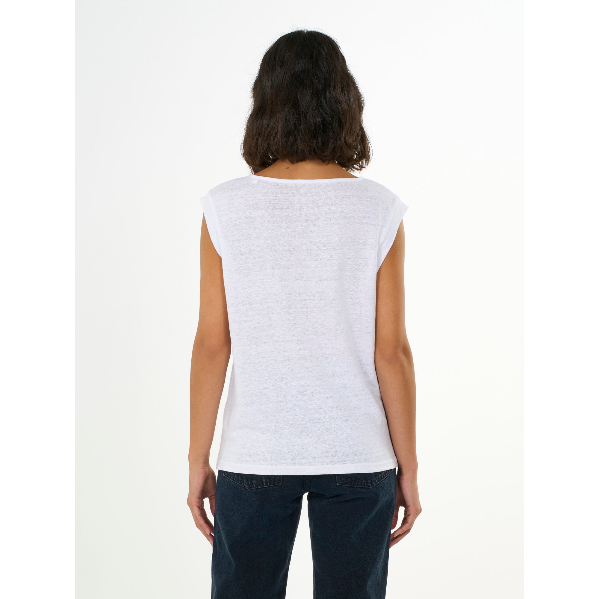 T-Shirt LOOSE FOLD UP aus Bio-Leinen