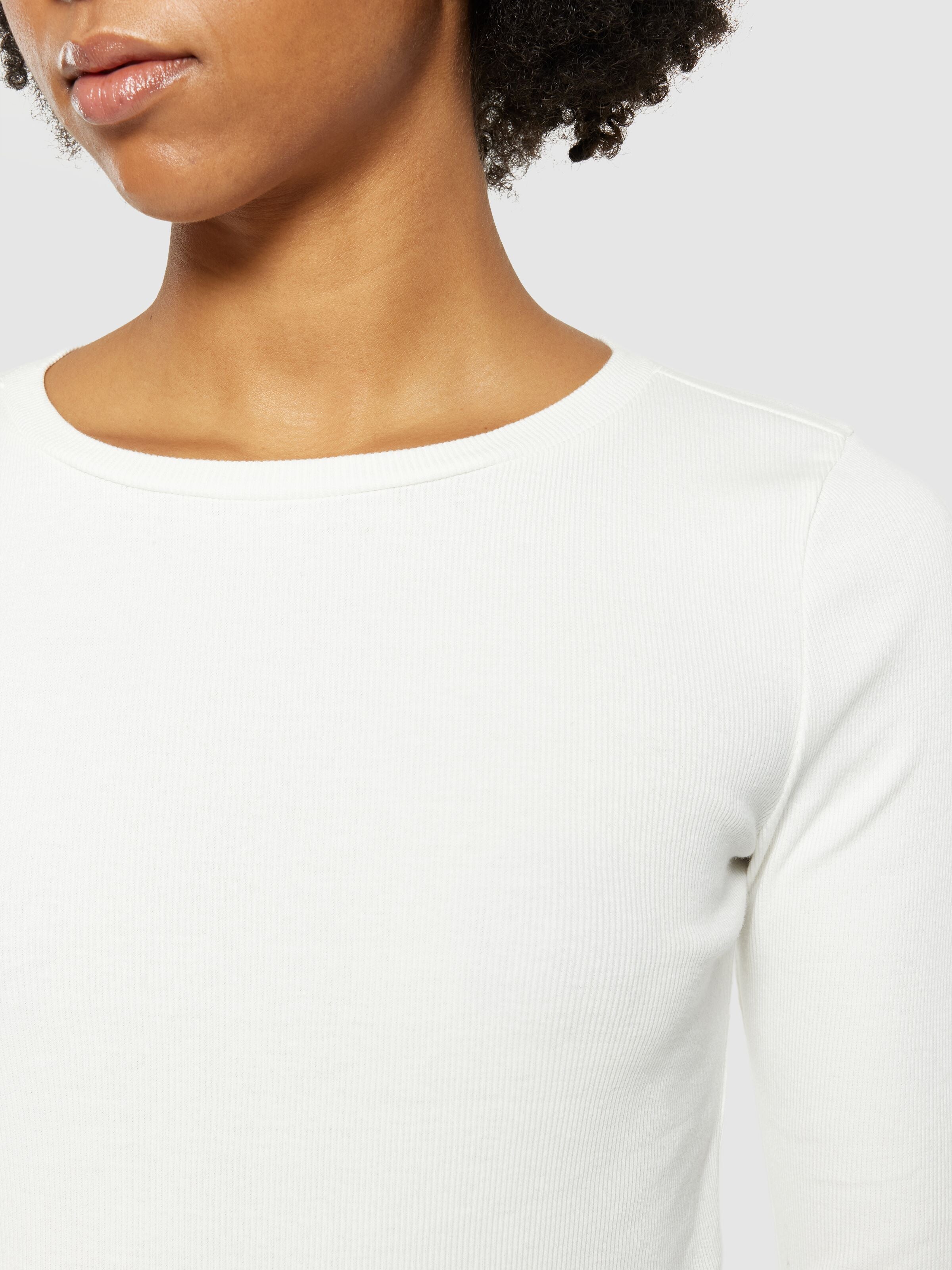 Langarmshirt RIB SCOOP NECK aus Bio-Baumwolle