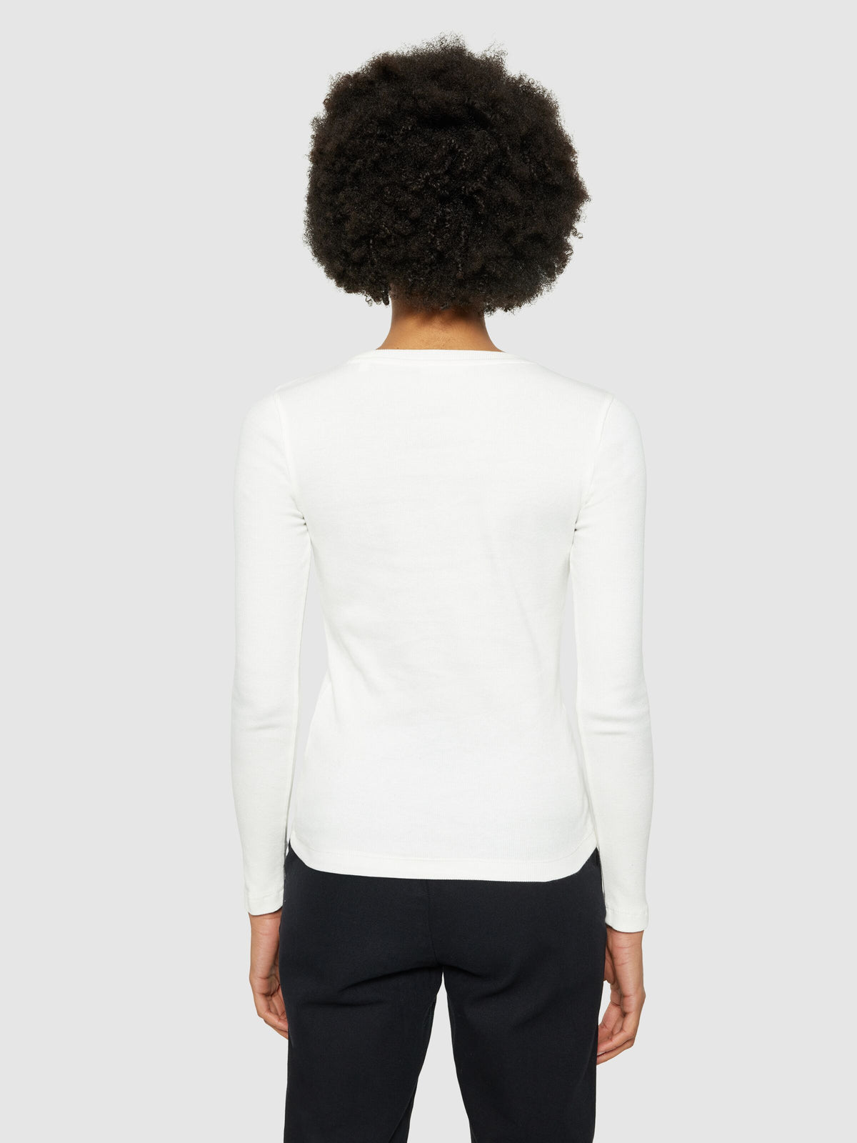 Langarmshirt RIB SCOOP NECK aus Bio-Baumwolle