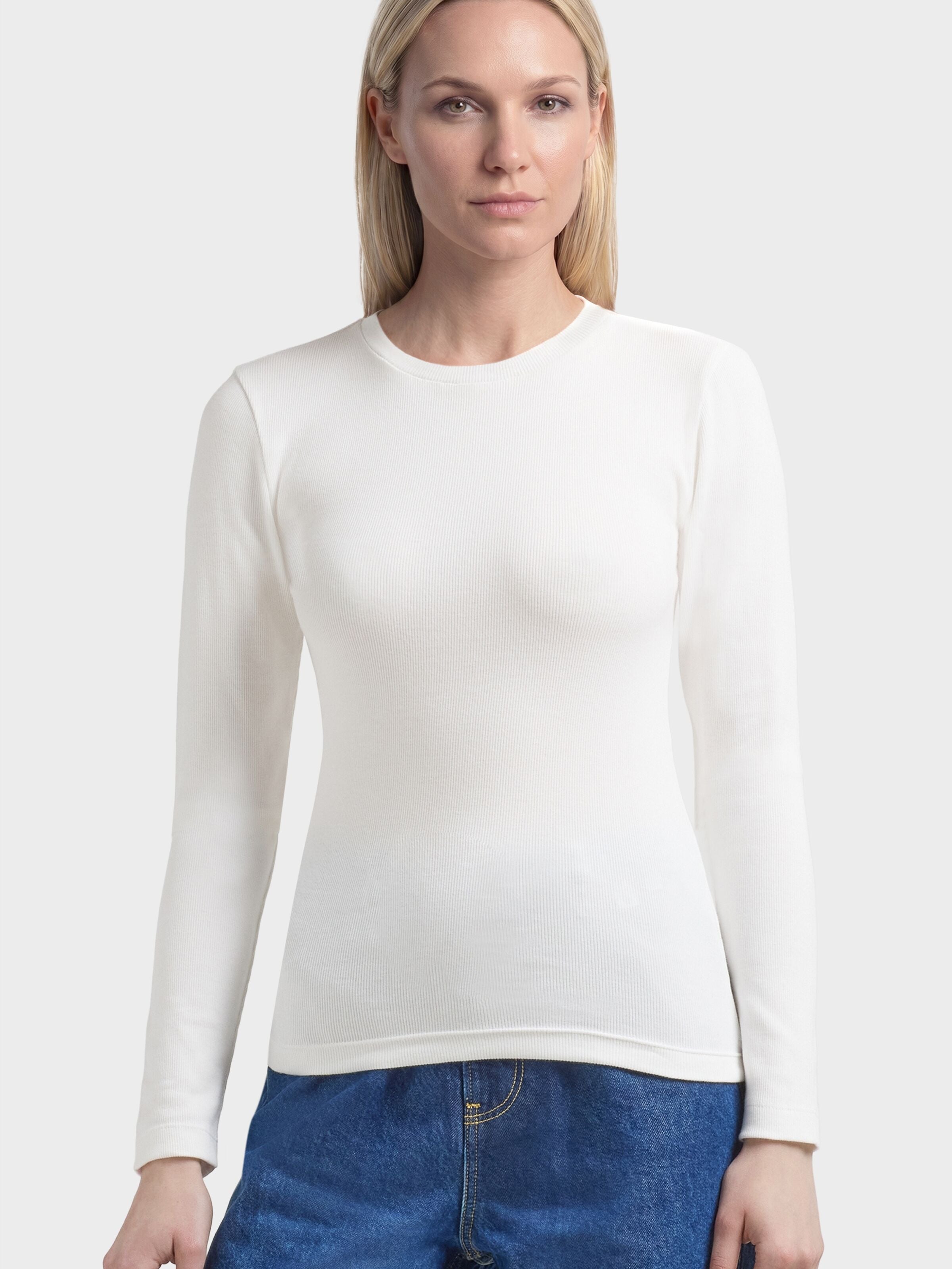 Langarmshirt RIB SCOOP NECK aus Bio-Baumwolle