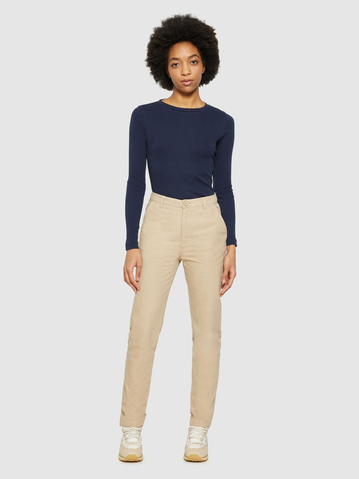 Langarmshirt RIB SCOOP NECK aus Bio-Baumwolle