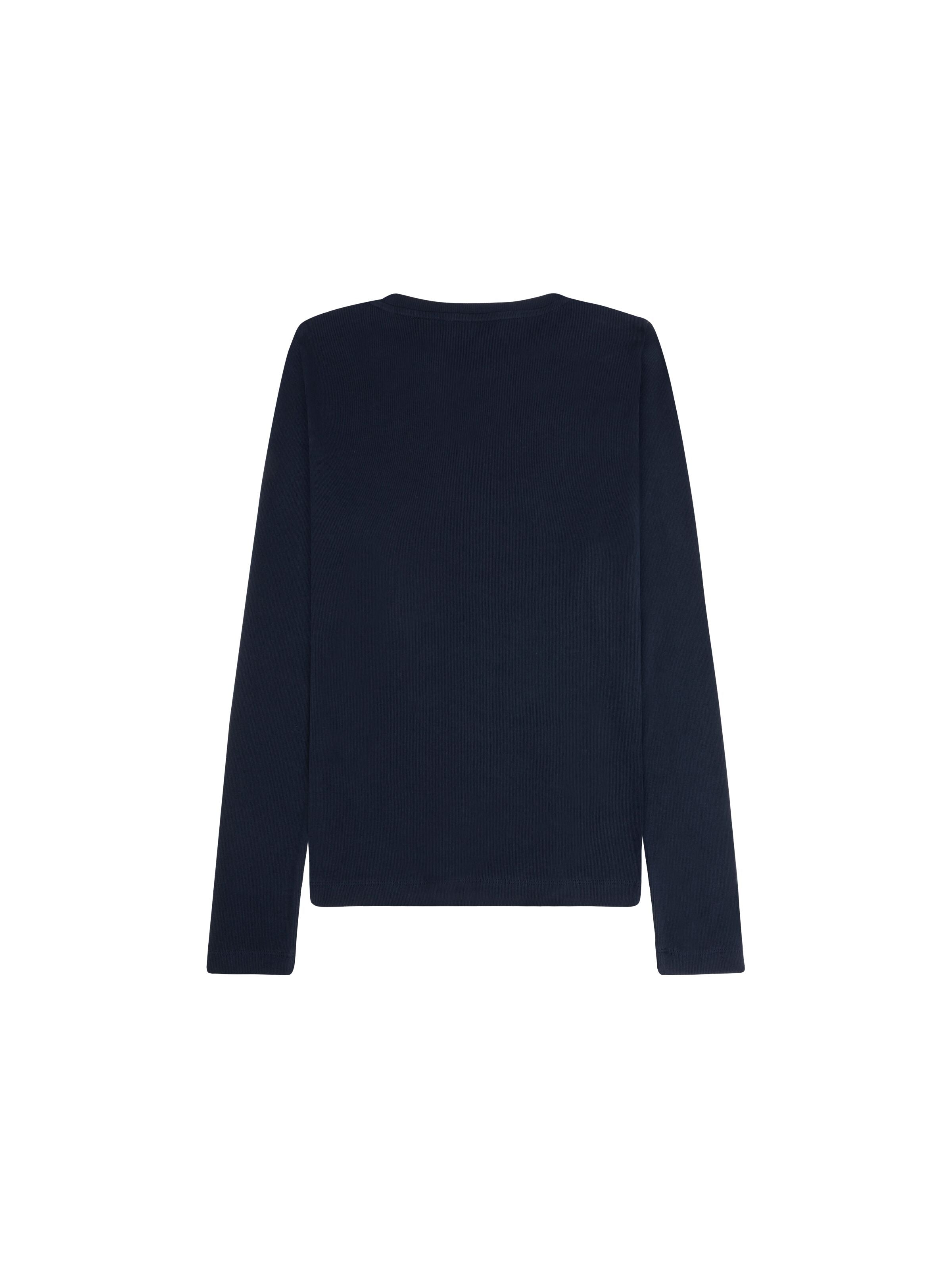 Langarmshirt RIB SCOOP NECK aus Bio-Baumwolle