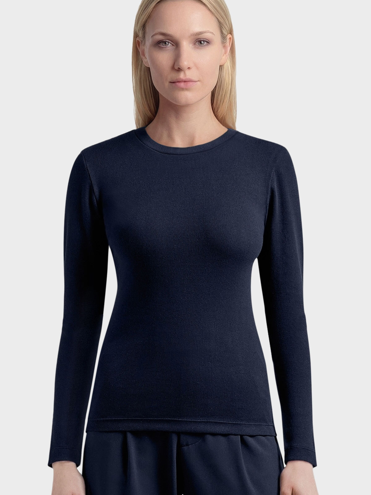 Langarmshirt RIB SCOOP NECK aus Bio-Baumwolle