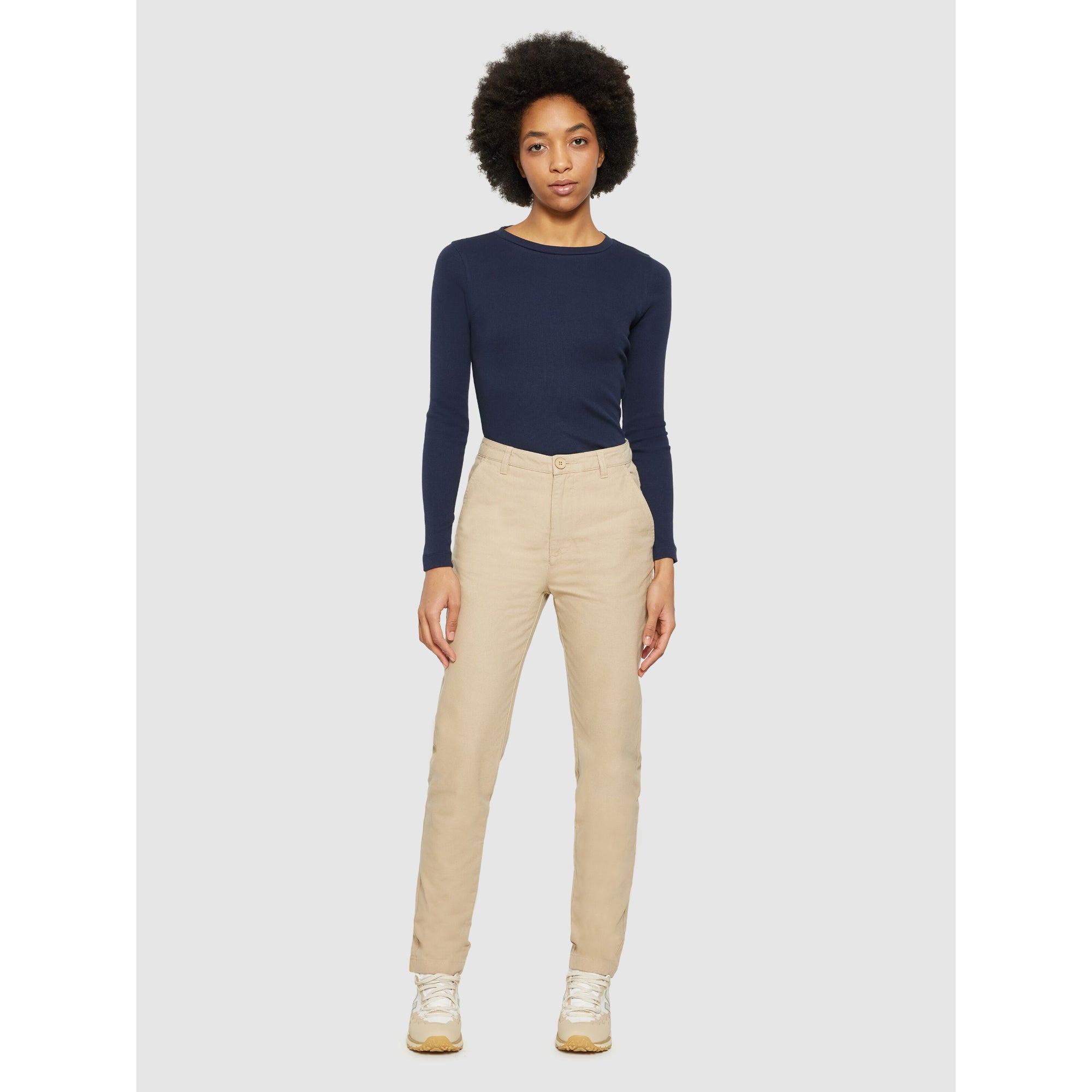 Langarmshirt RIB SCOOP NECK aus Bio-Baumwolle