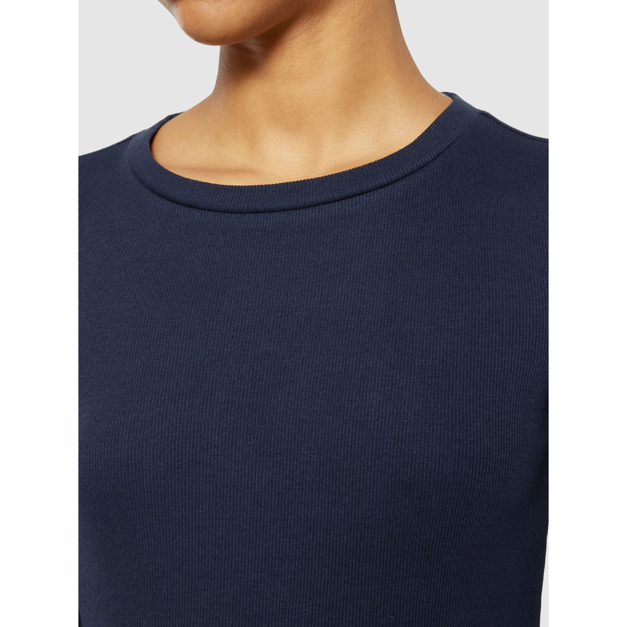 Langarmshirt RIB SCOOP NECK aus Bio-Baumwolle