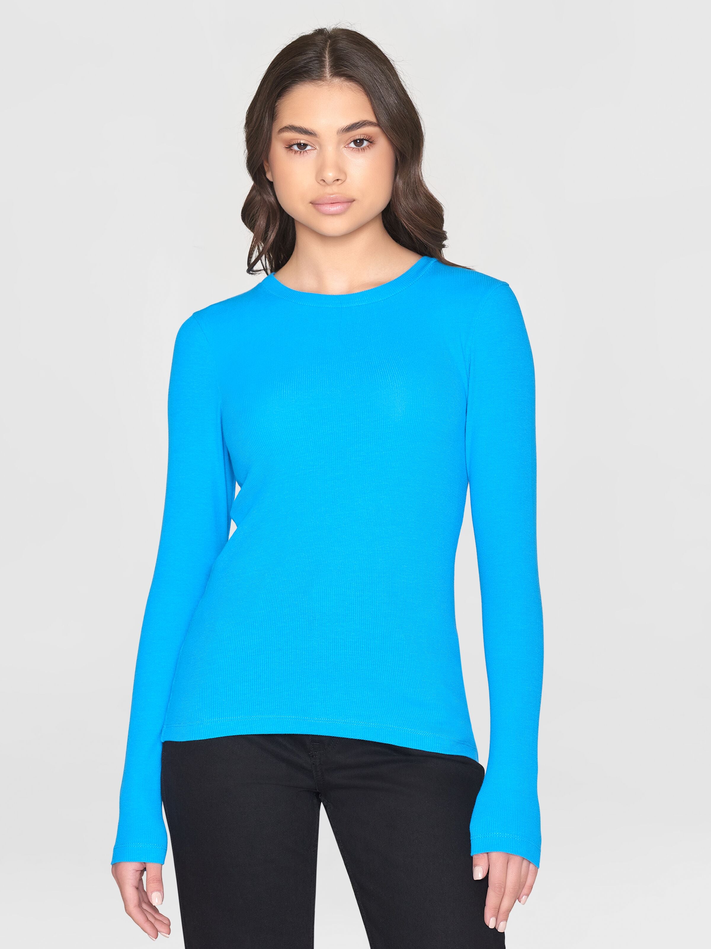 Langarmshirt RIB SCOOP NECK aus Bio-Baumwolle