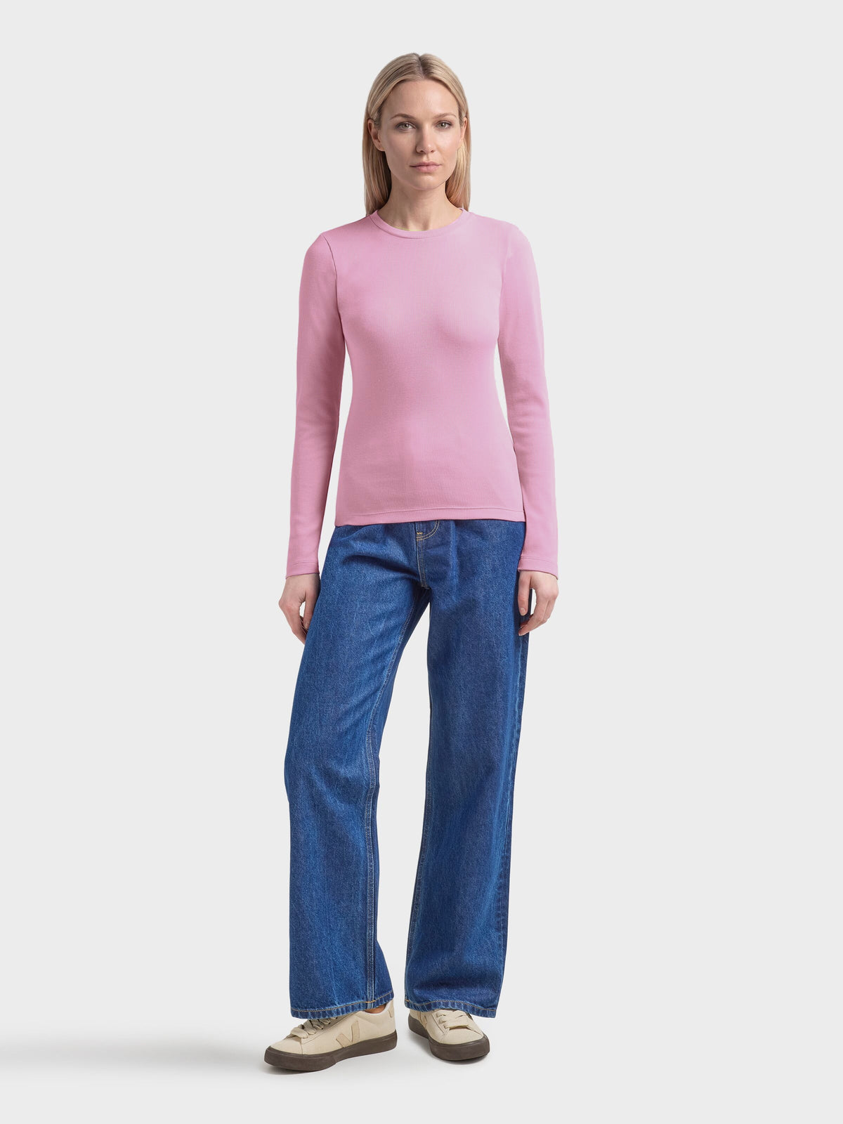 Langarmshirt RIB SCOOP NECK aus Bio-Baumwolle