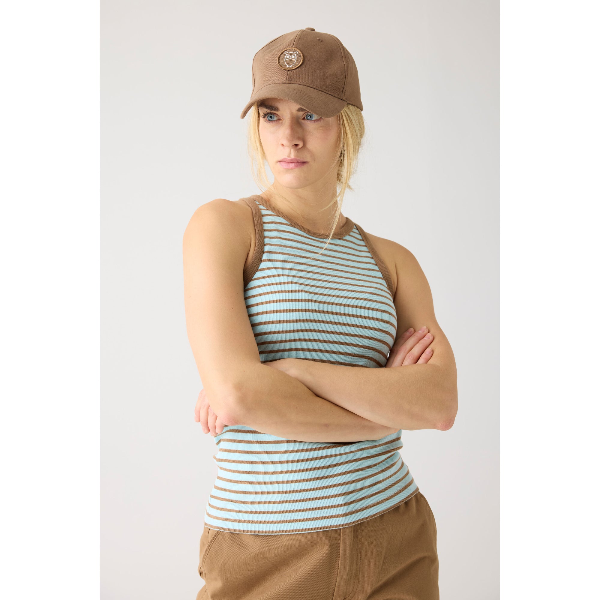 Gestreiftes Racer Rib Top aus Bio-Baumwolle - GOTS/Vegan