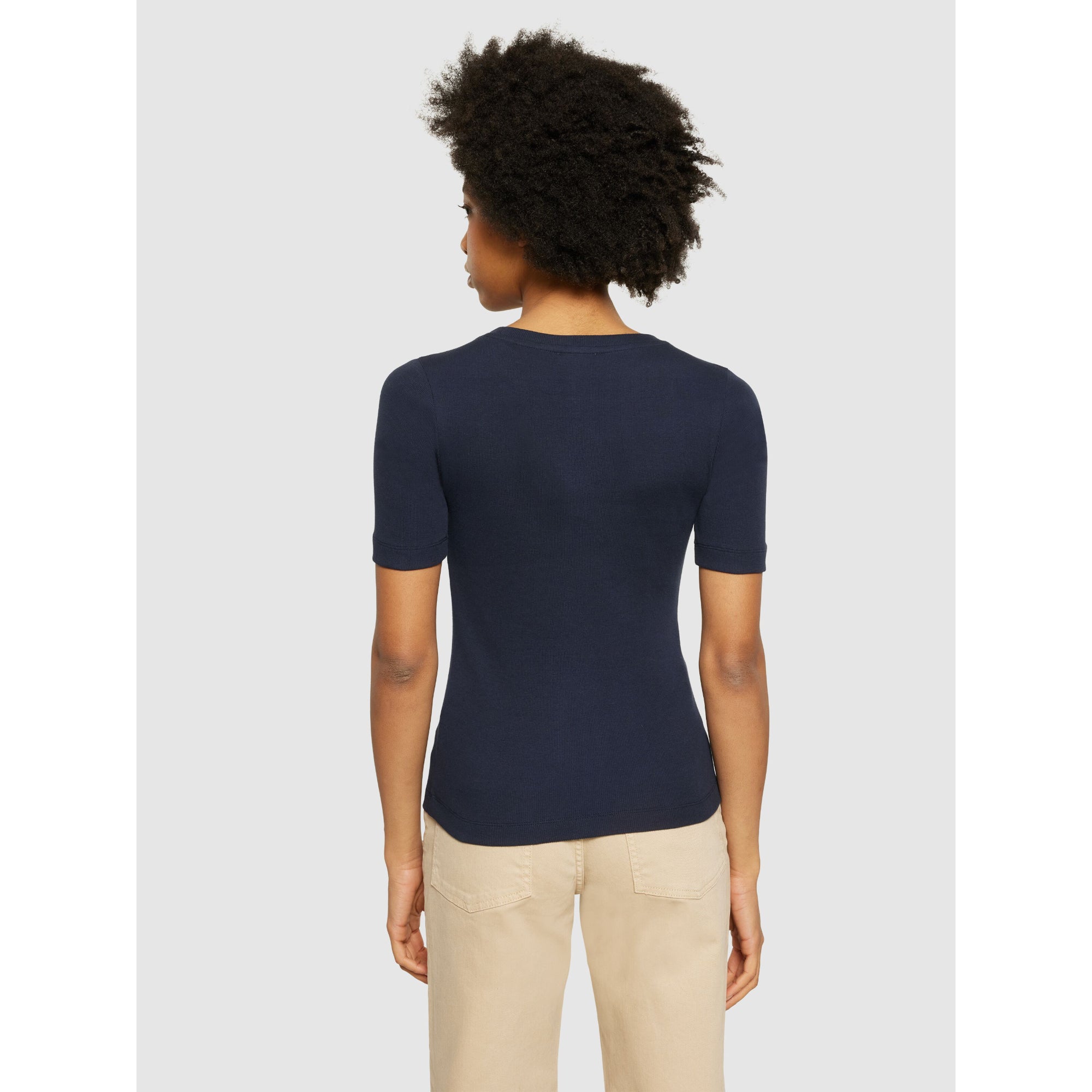 Rib T-Shirt HIGH NECK aus Bio-Baumwolle ROC/GOTS/Vegan
