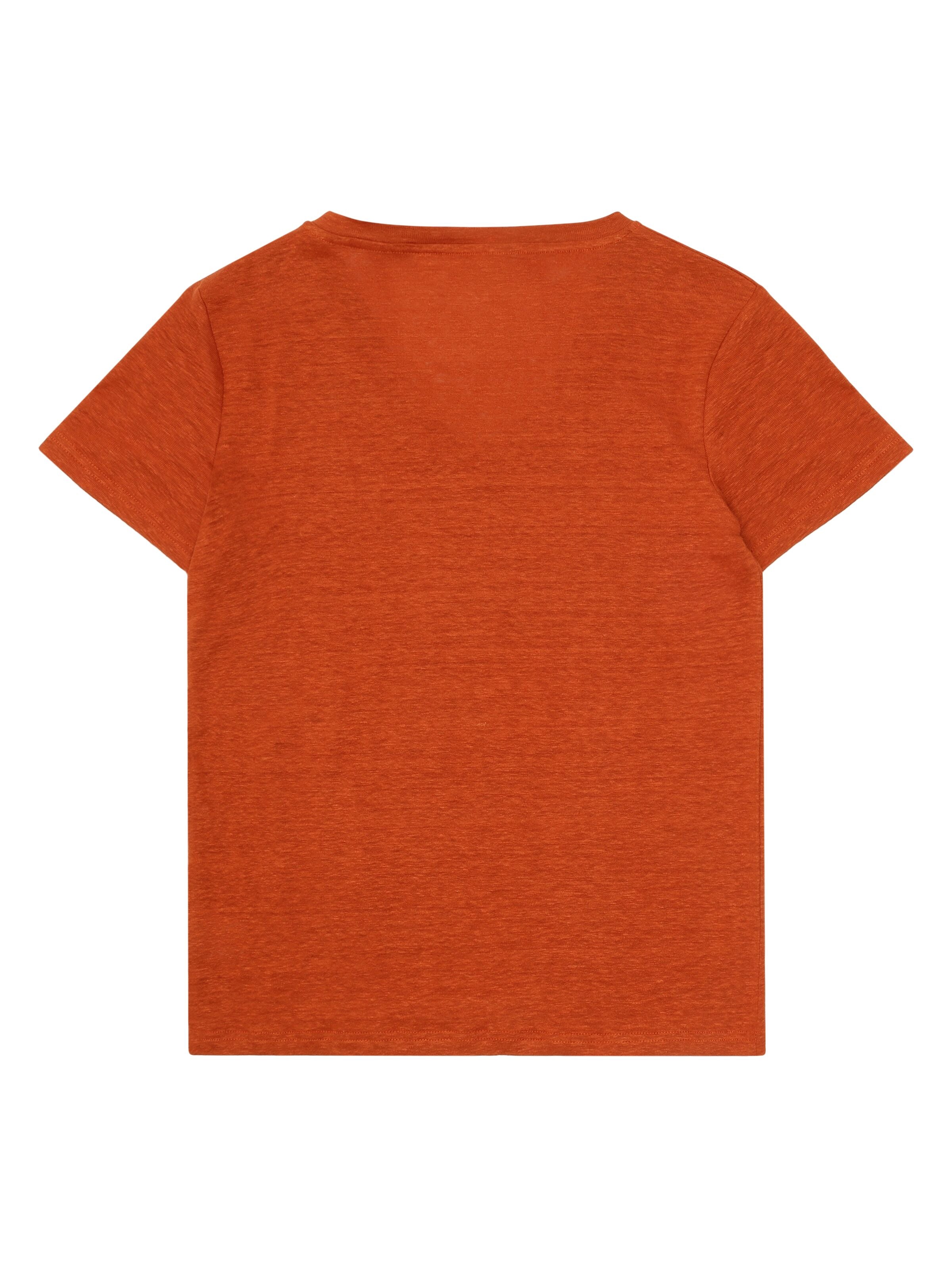 T-Shirt mit V-Ausschnitt aus Bio-Leinen