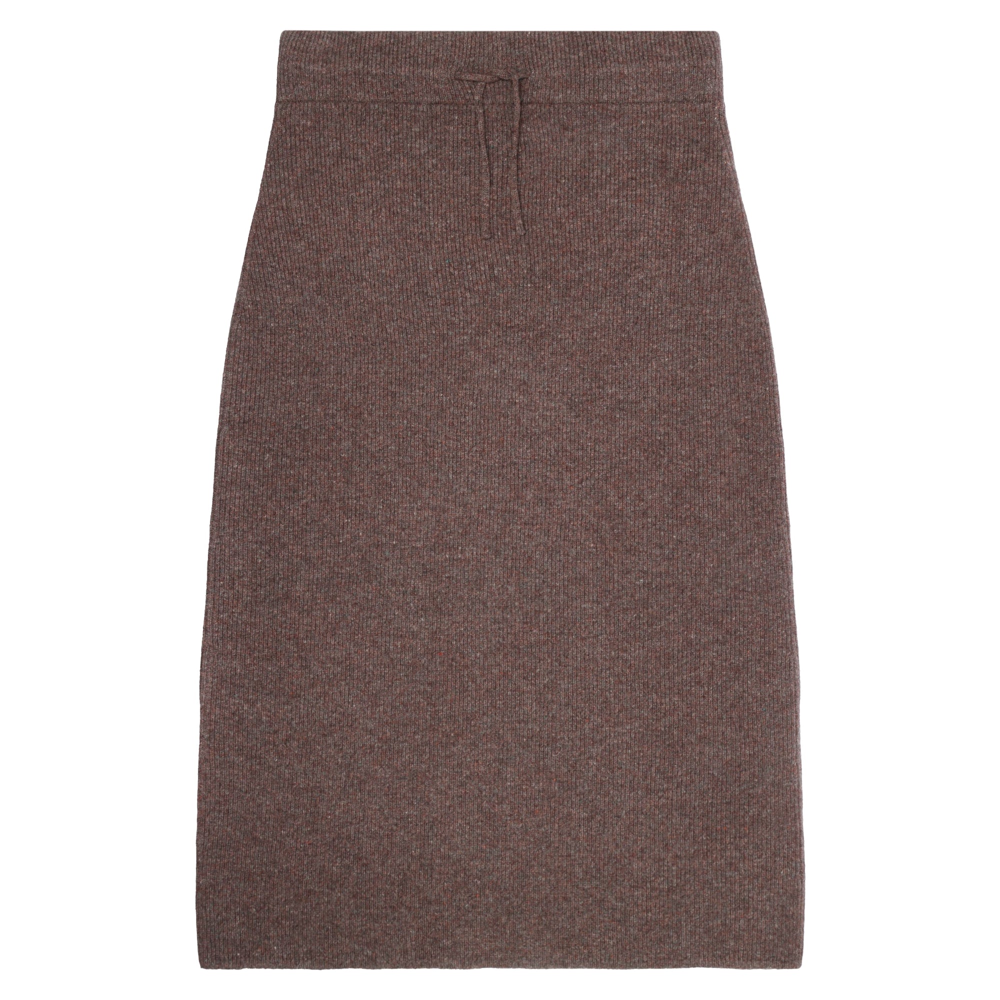 Rock Mittellang Rib Knit Skirt aus Lammwolle RWS