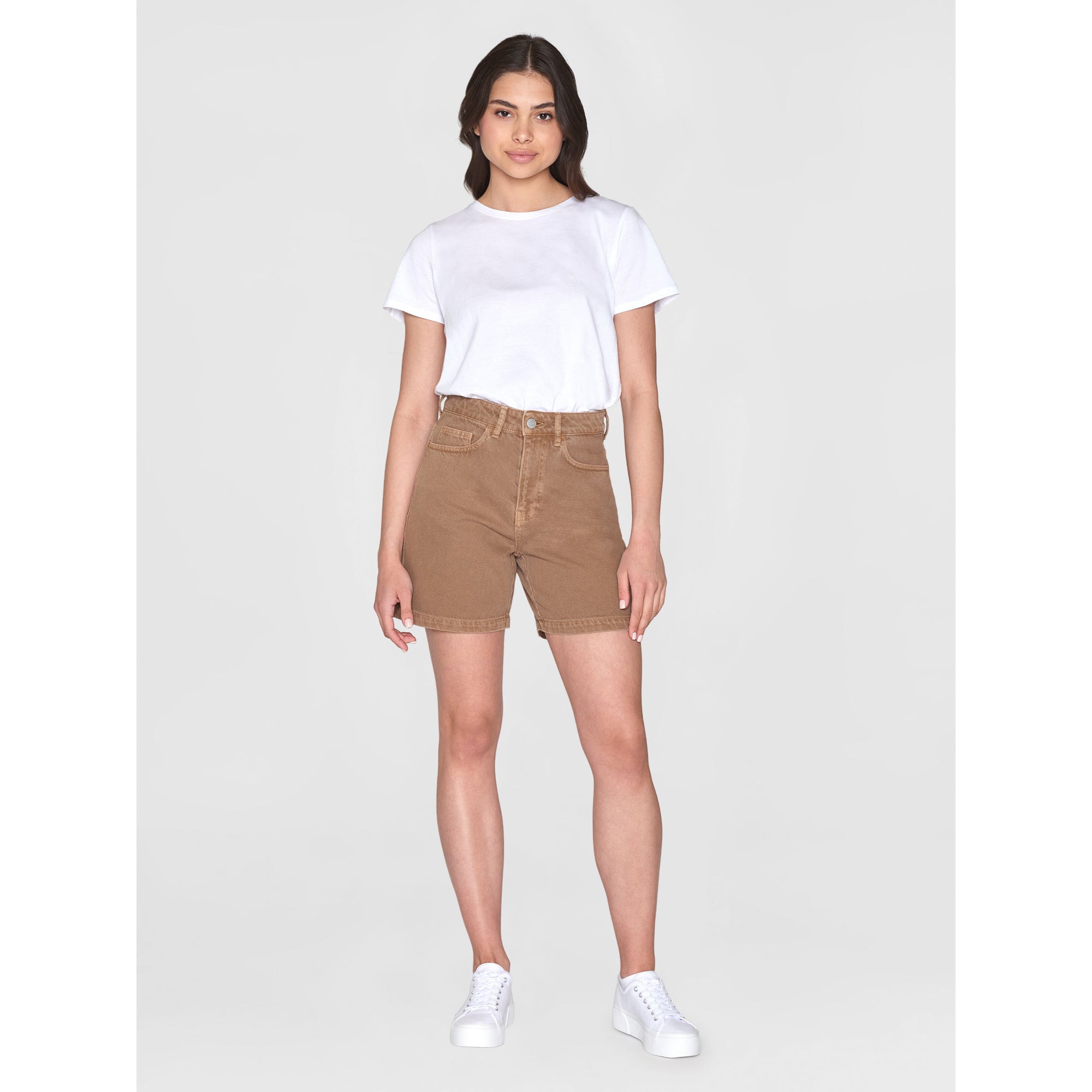 GALE gerade Mid-Rise Twill 5-Pocket-Shorts - GOTS/Vegan
