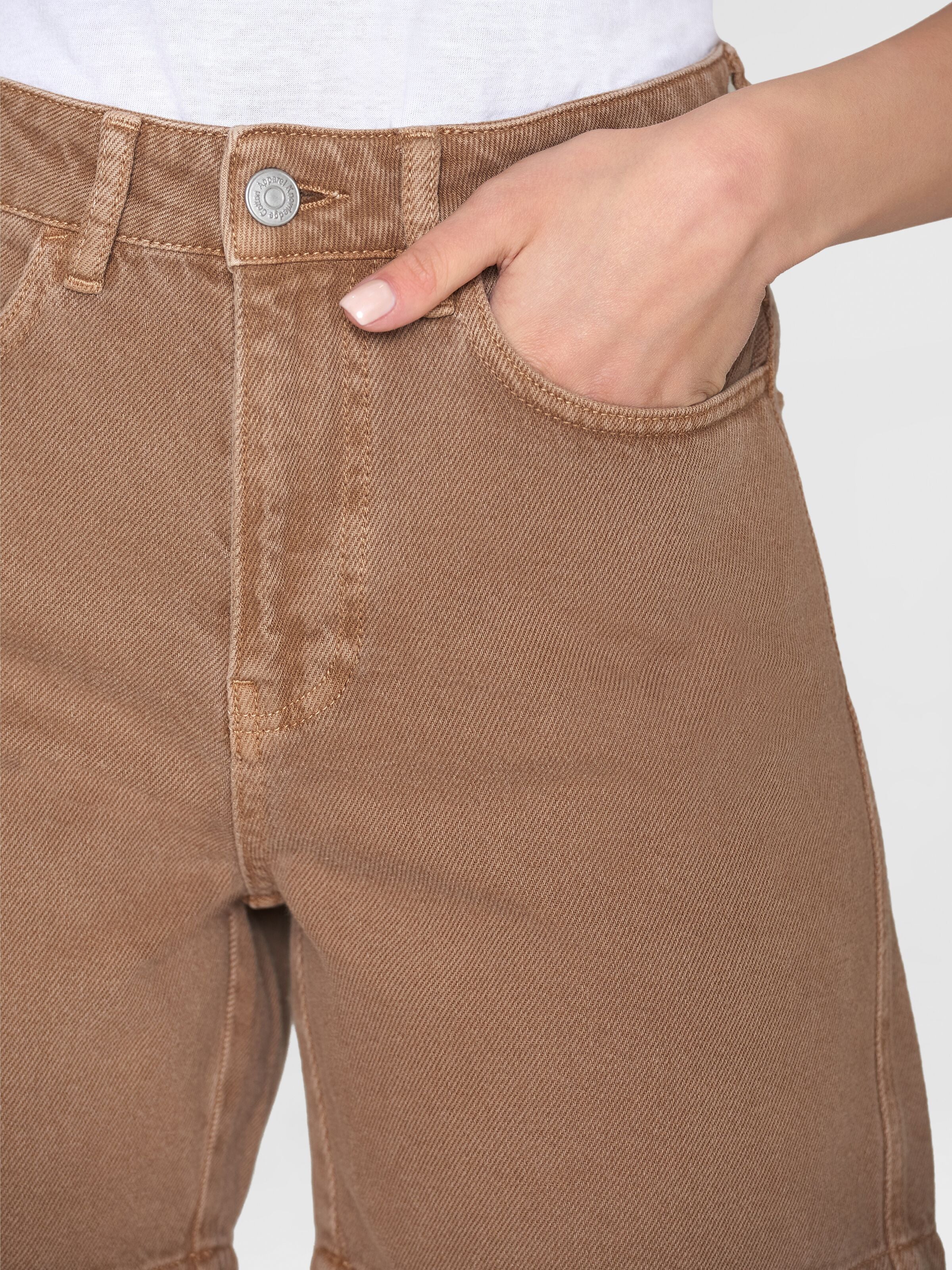 GALE gerade Mid-Rise Twill 5-Pocket-Shorts - GOTS/Vegan