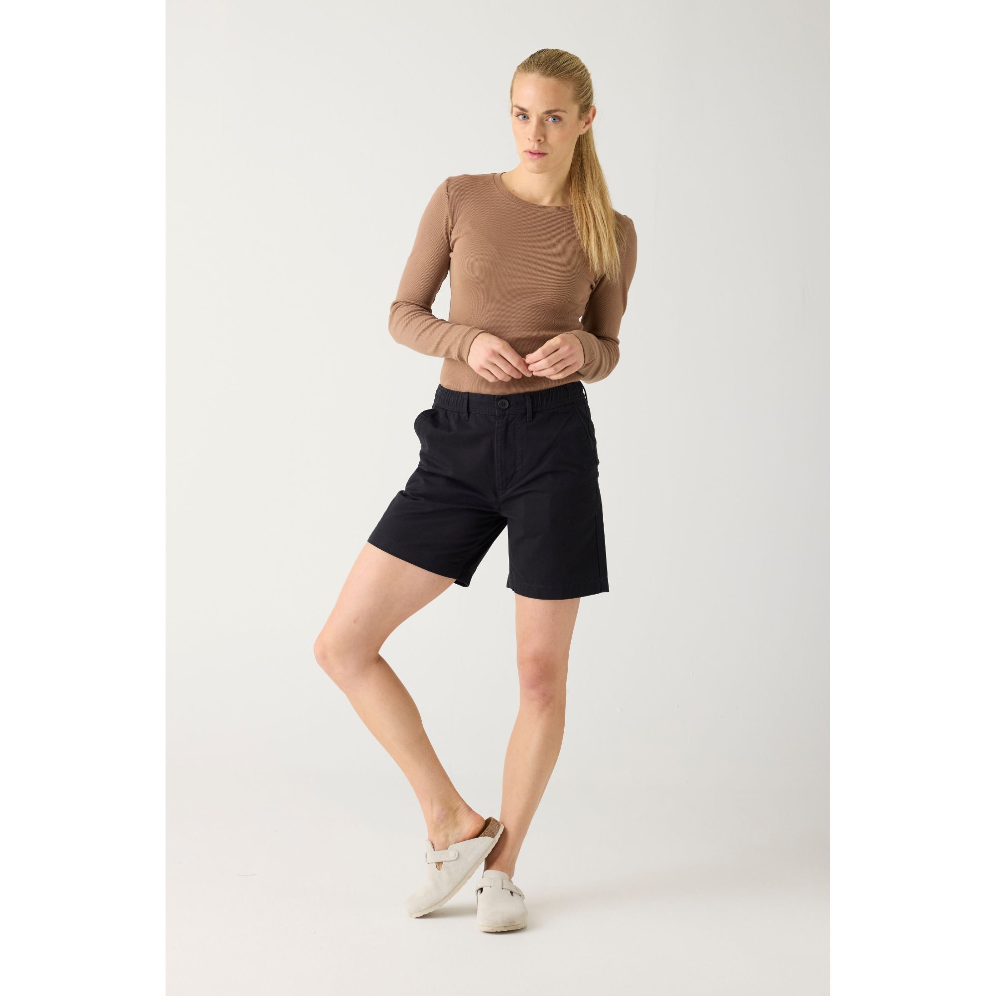POSEY weite Mid-Rise Twill-Shorts - GOTS/Vegan