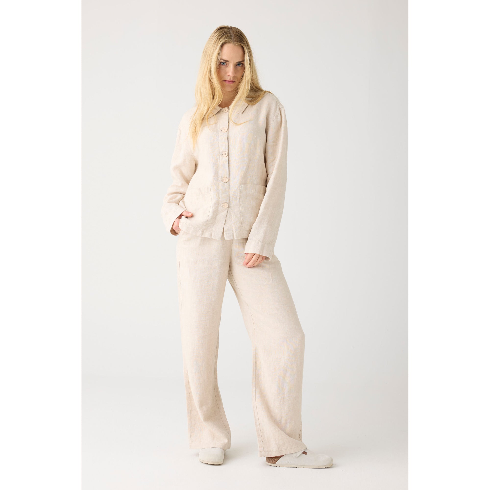 POSEY weite, mittelhohe Leinenhose - GOTS/Vegan