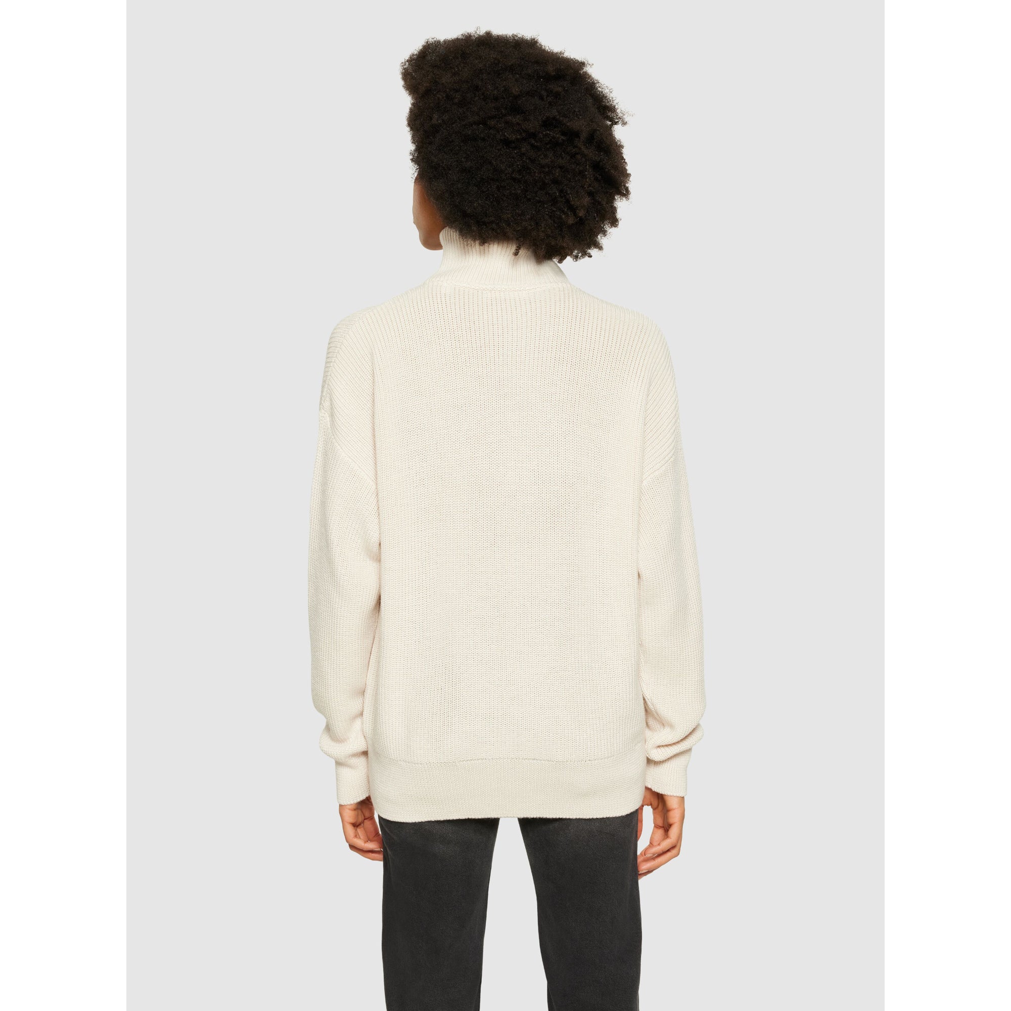 Merinopullover HIGH NECK mit Half Zip aus Bio-Lammwolle