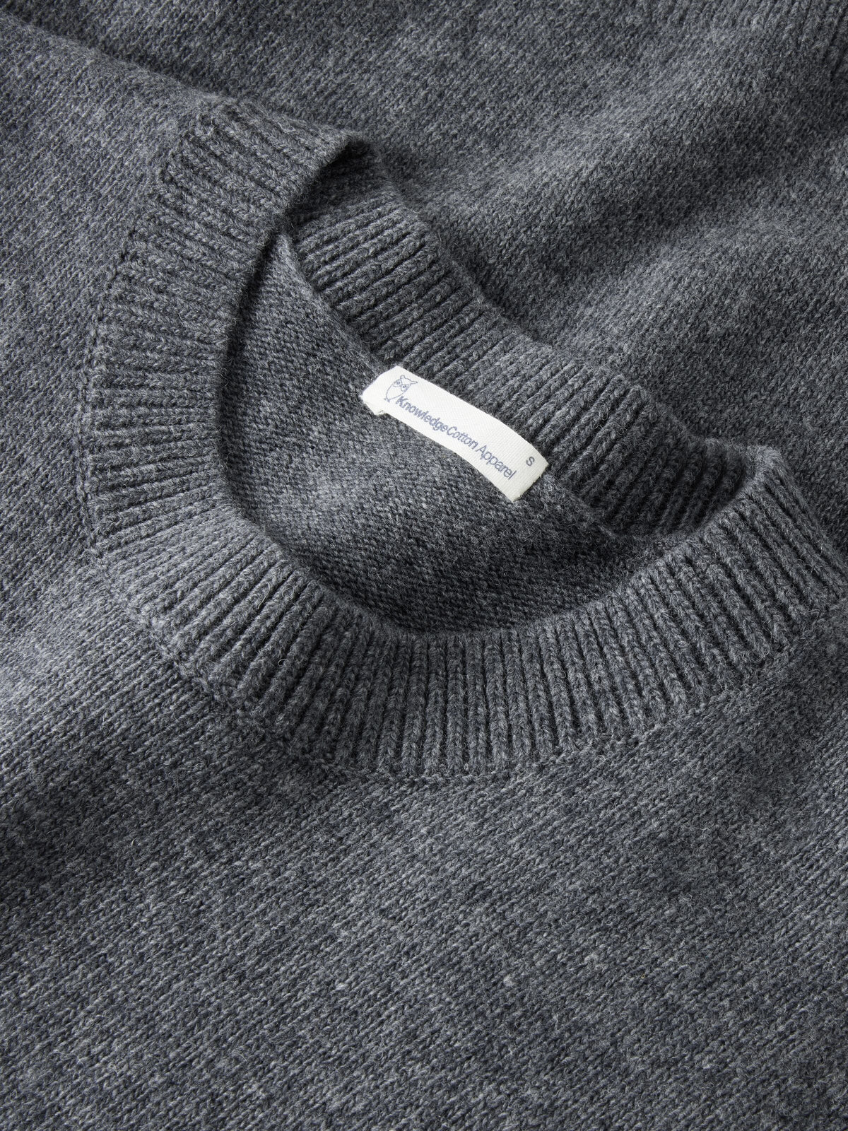 Rundhals-Strickpullover aus Lammwolle (RWS)