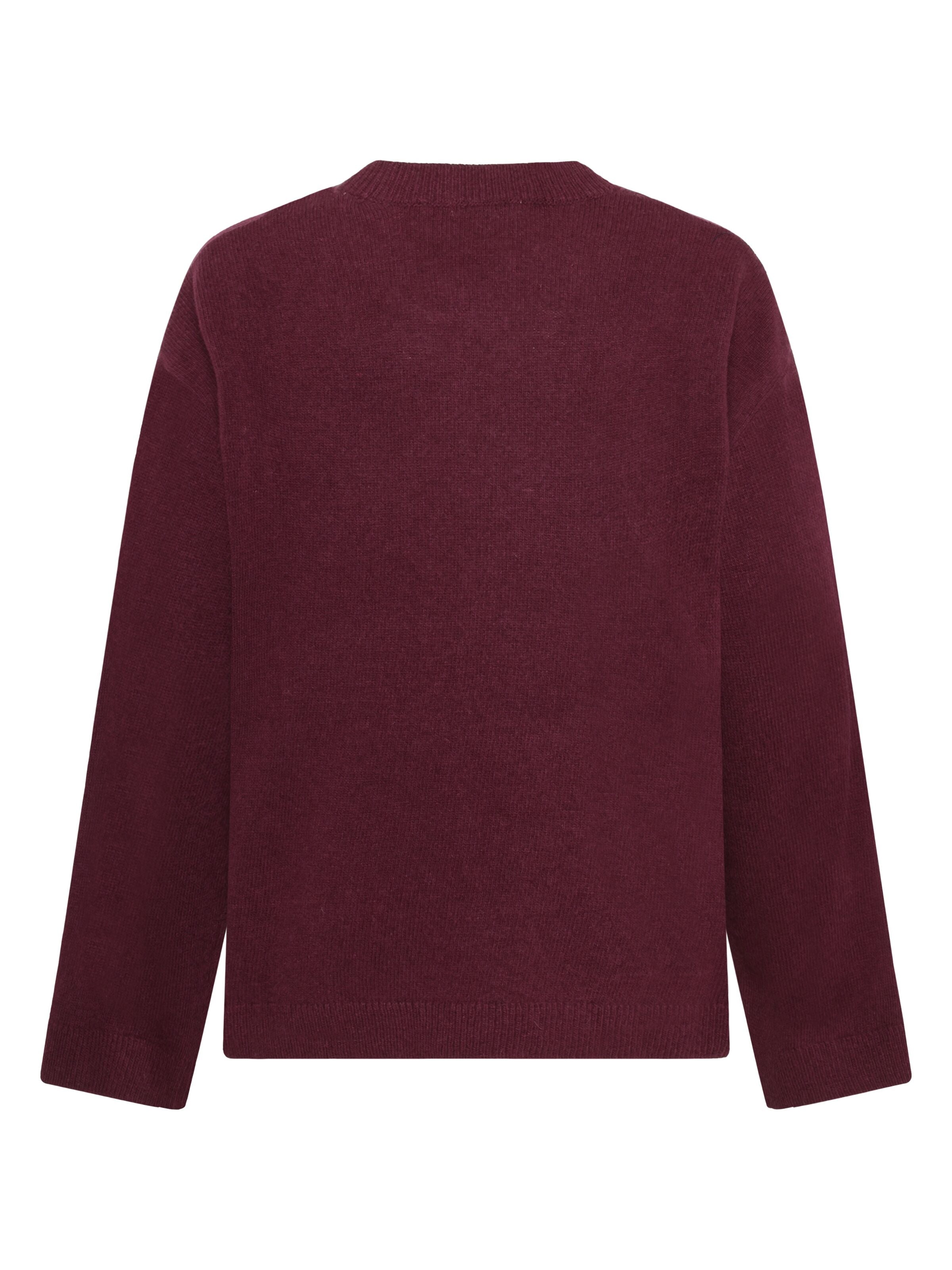Rundhals-Strickpullover aus Lammwolle (RWS)