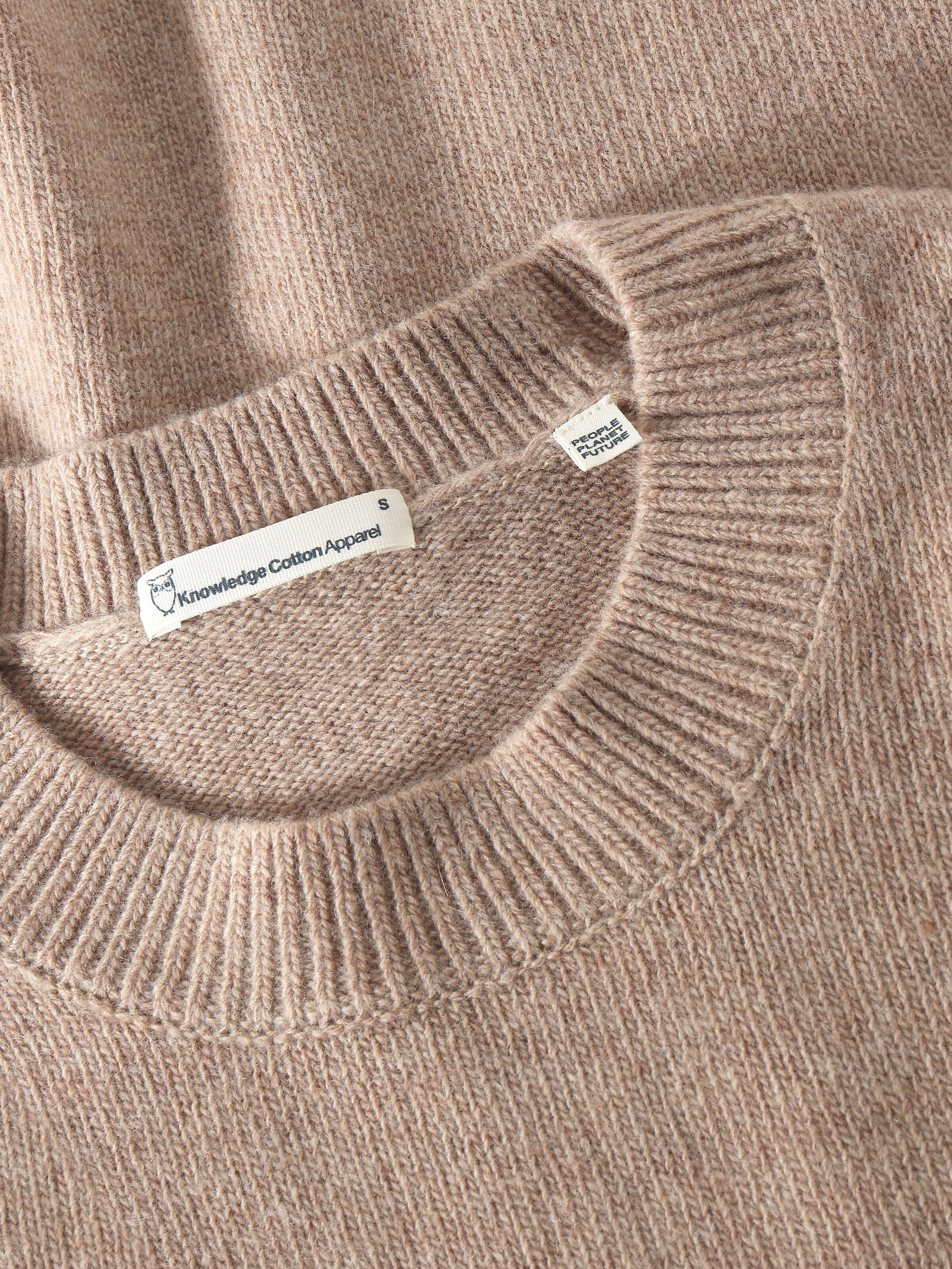 Rundhals-Strickpullover aus Lammwolle (RWS)