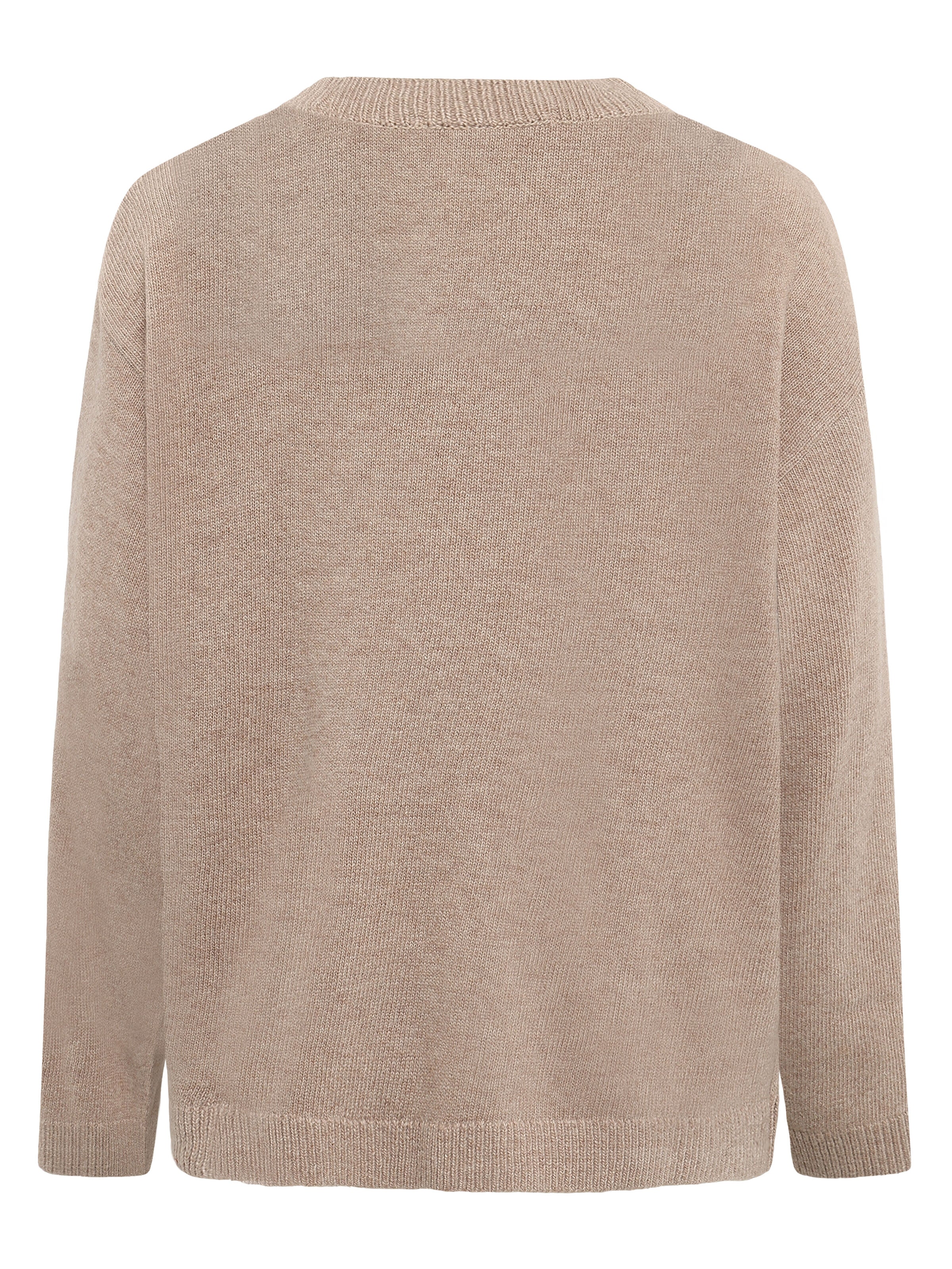 Rundhals-Strickpullover aus Lammwolle (RWS)