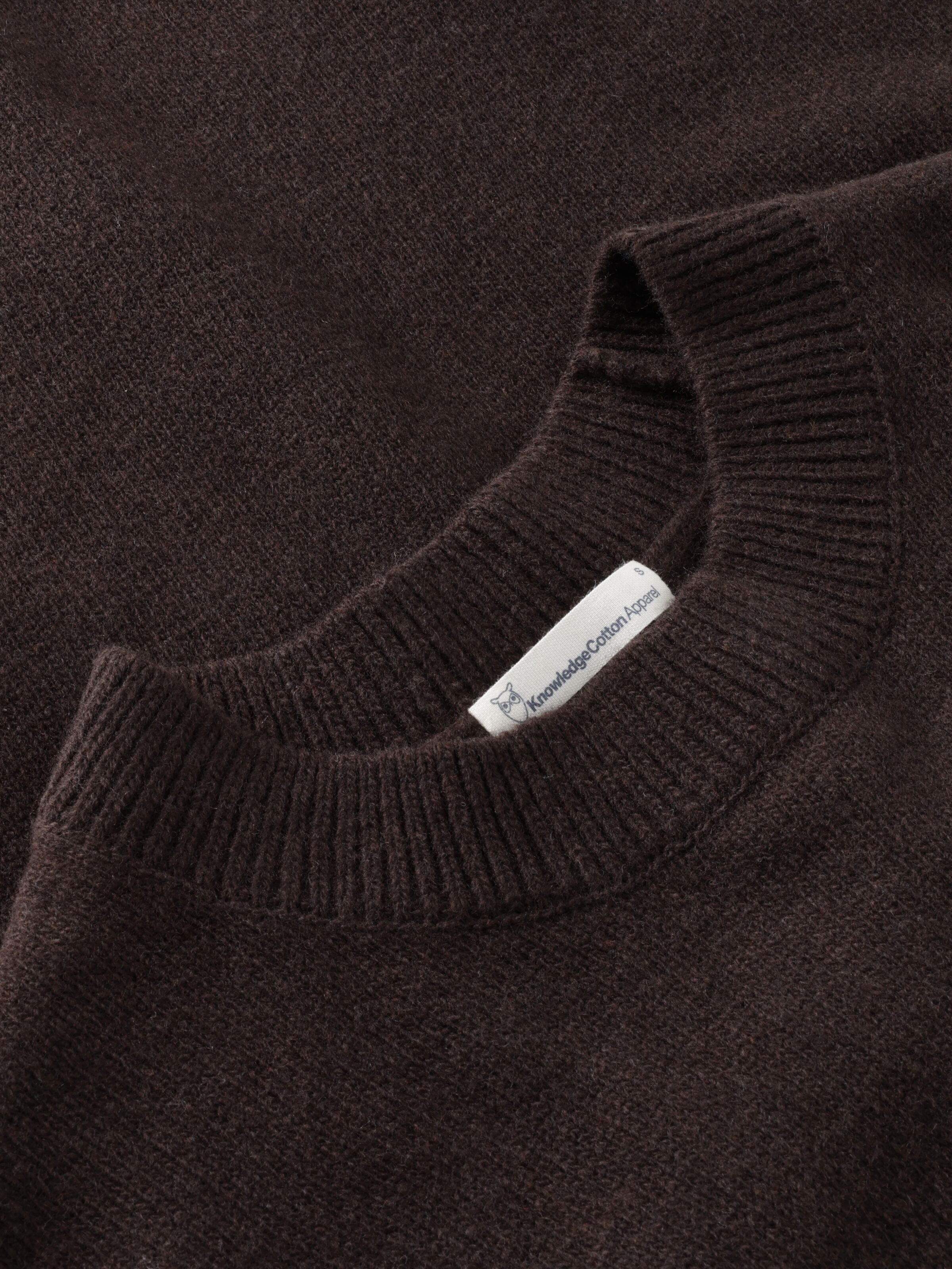 Rundhals-Strickpullover aus Lammwolle (RWS)