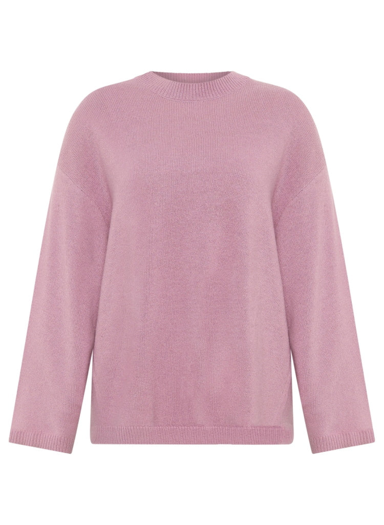 Rundhals-Strickpullover aus Lammwolle (RWS)