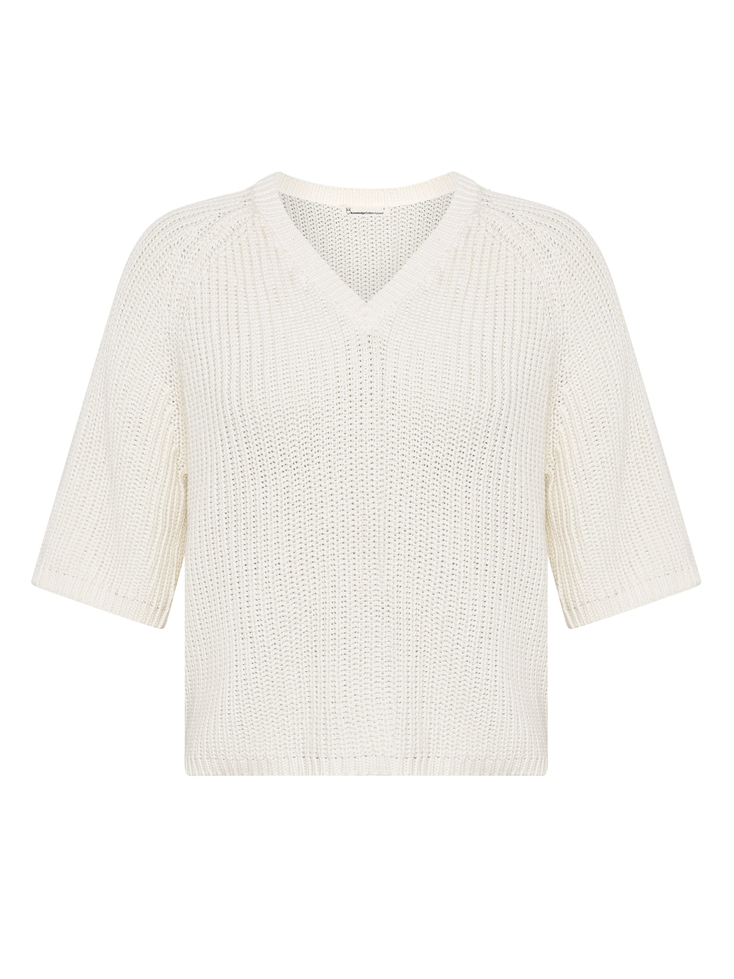 Leichter Kurzarm Pullover mit V-Ausschnitt aus Bio-Baumwolle