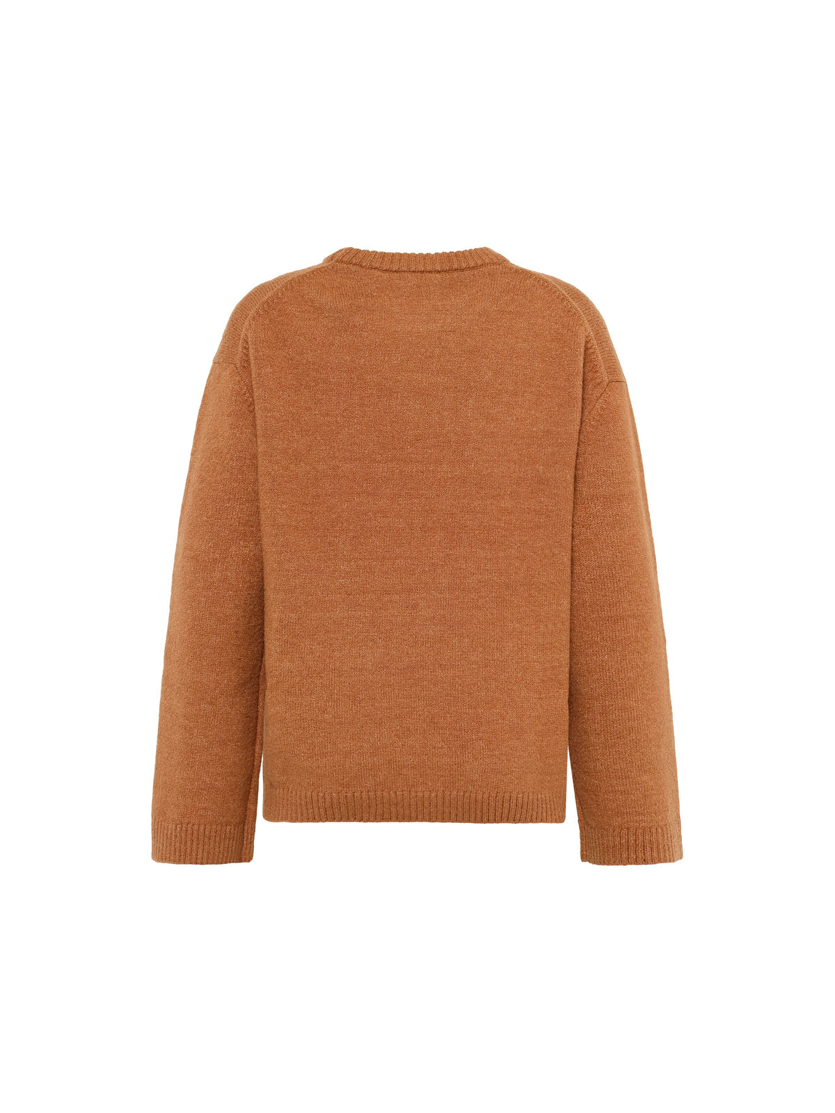 Soufflé Strickpullover mit Rundhalsausschnitt - Relaxed Fit - aus recyceltem Polyester