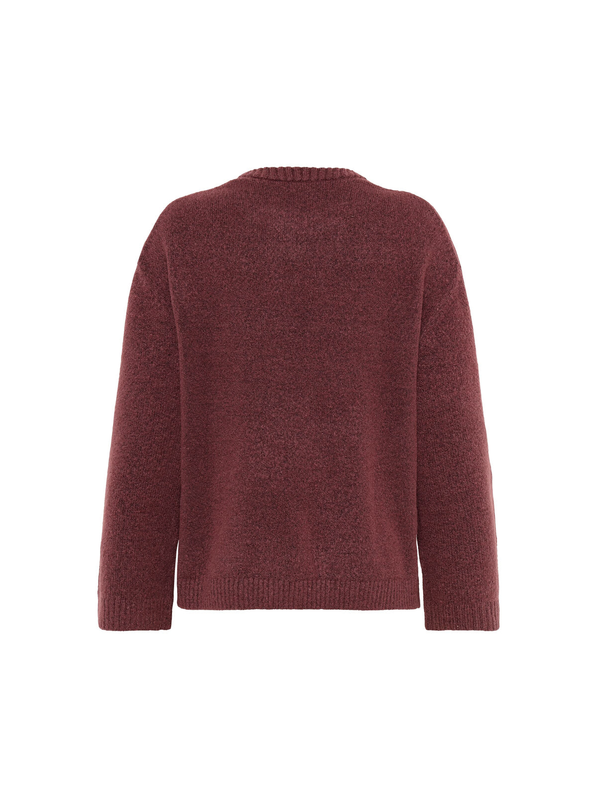 Soufflé Strickpullover mit Rundhalsausschnitt - Relaxed Fit - aus recyceltem Polyester