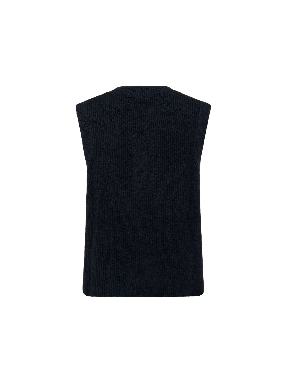 Soufflé Strick-Weste mit Rundhalsausschnitt - Relaxed Fit - aus recyceltem Polyester