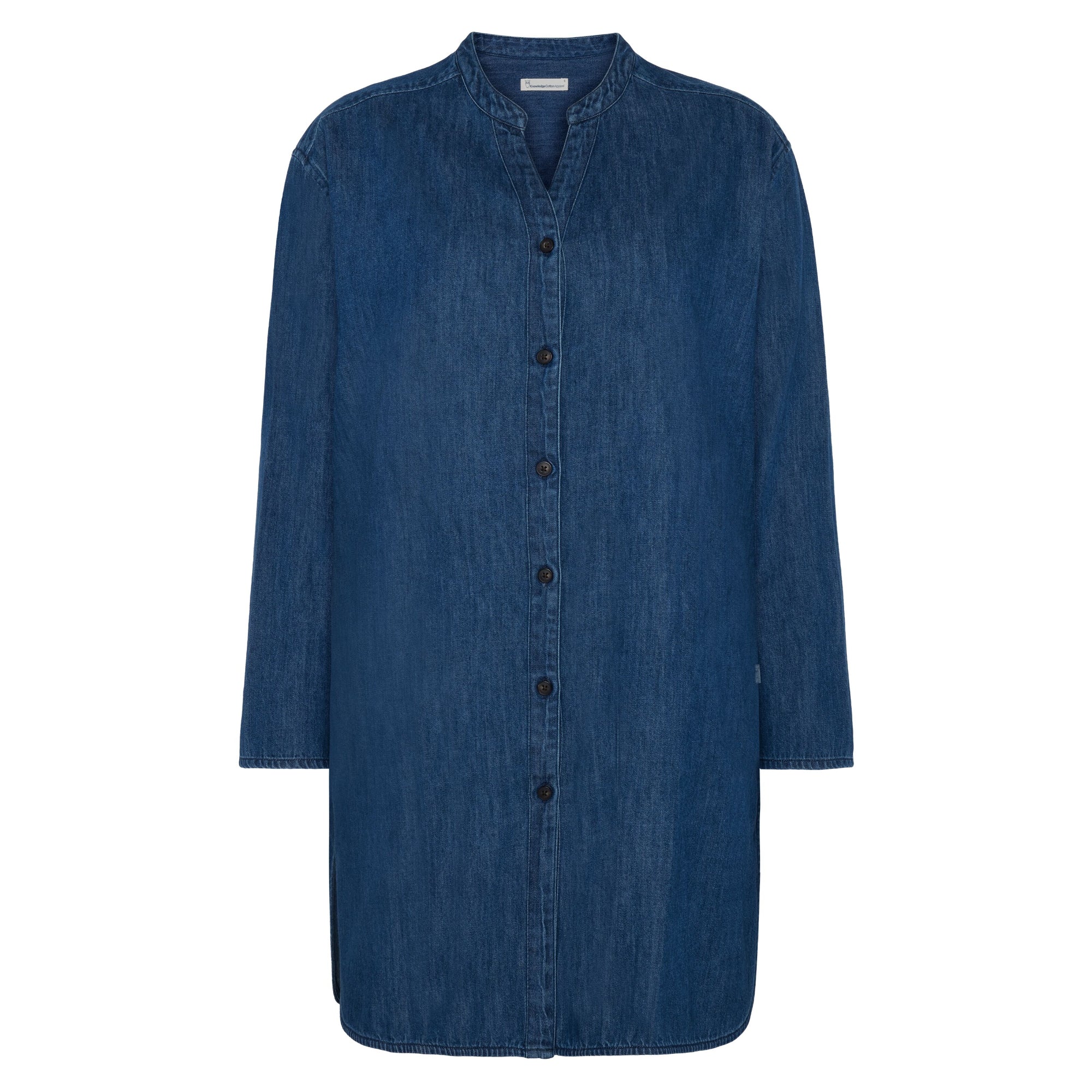 Langes Denim Blusenhemd aus Bio-Baumwolle ROC/GOTS/Vegan