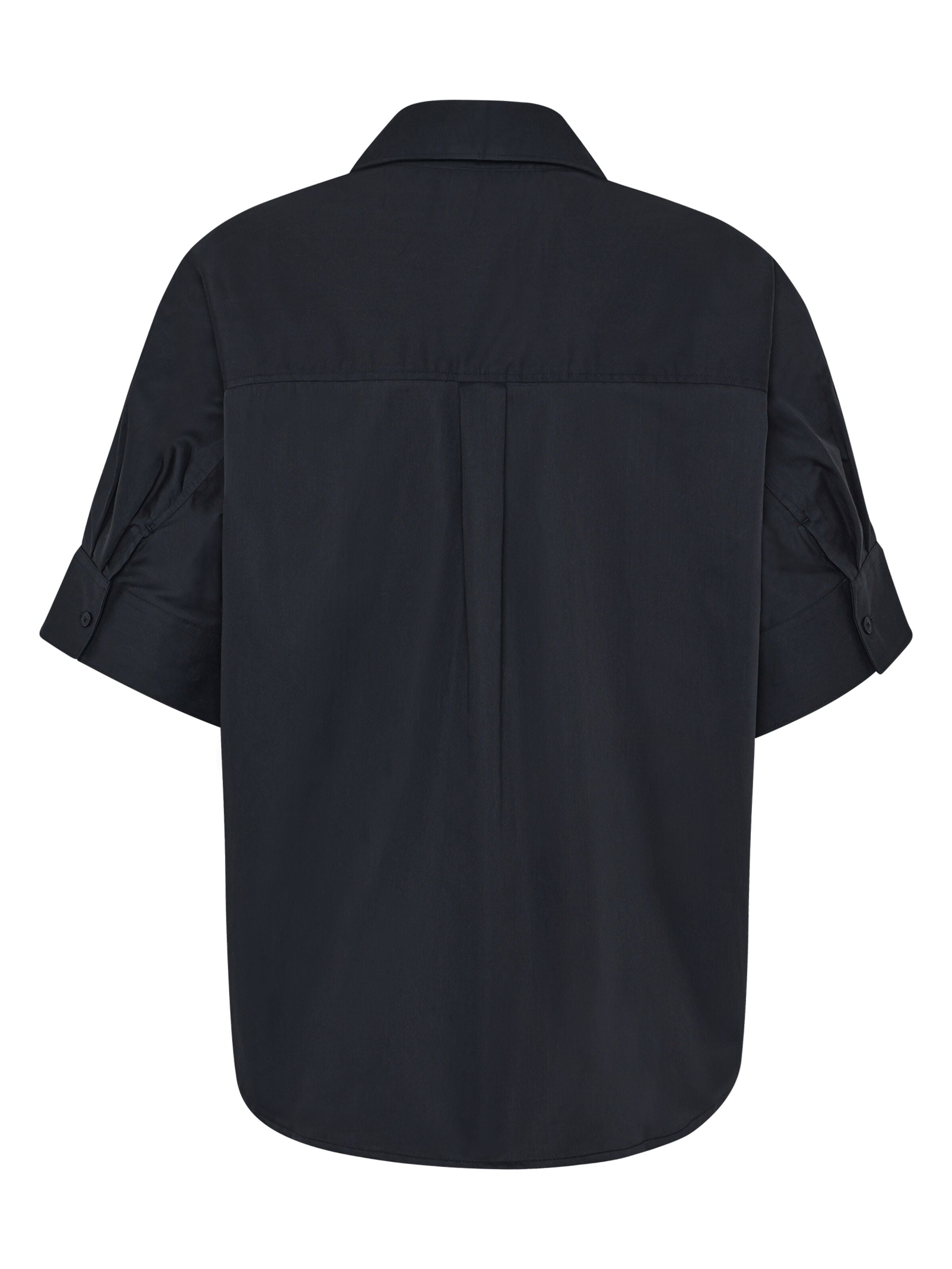 Satinbluse mit kurzen Ärmeln ISLET aus Bio-Baumwolle