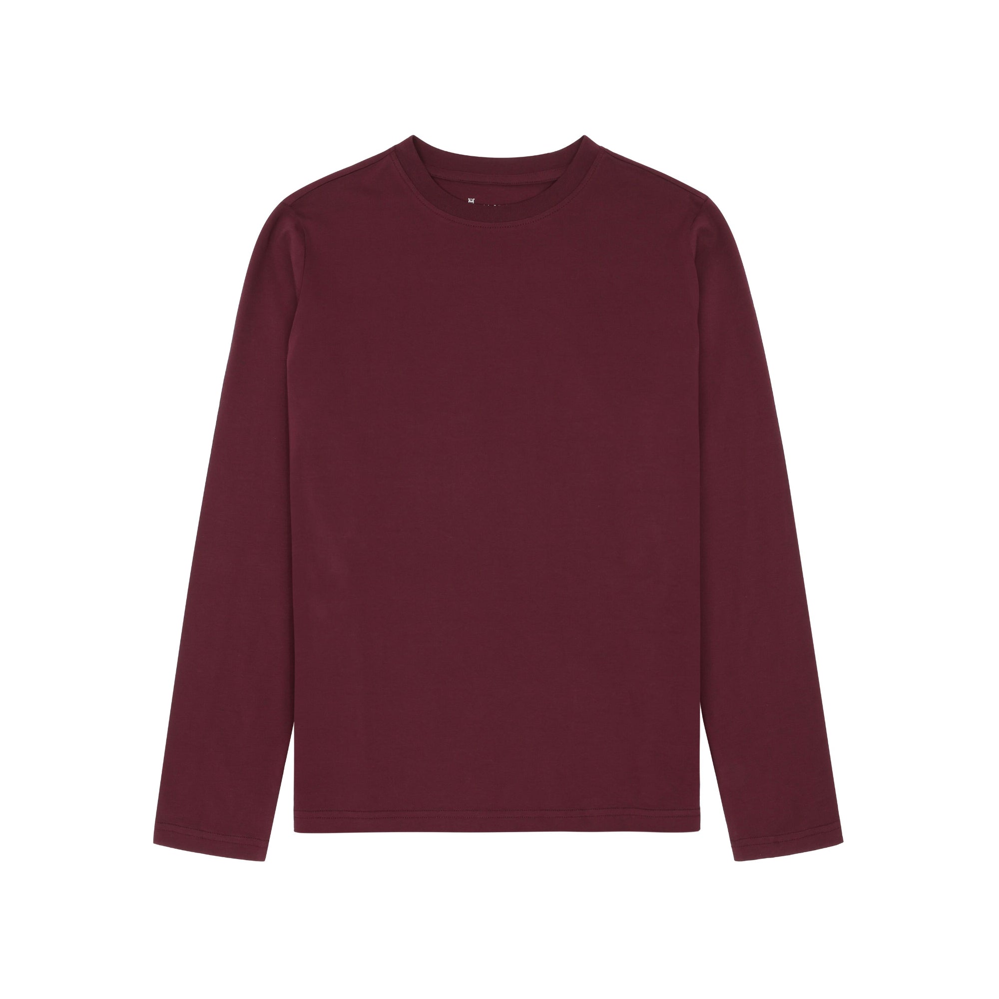 Basic Pima-Baumwoll-Shirt mit langen Ärmeln - Bio-Baumwolle GOTS/Vegan