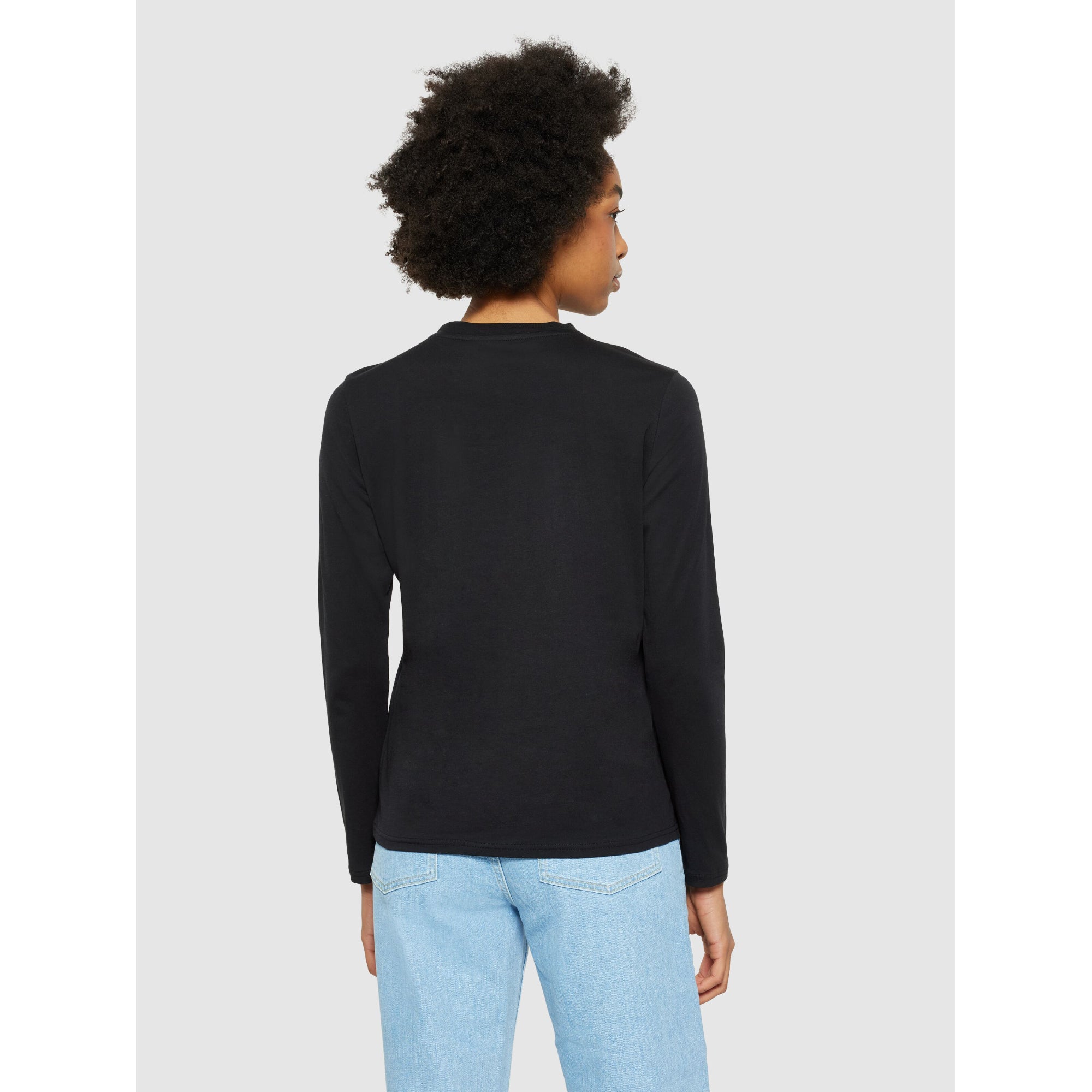 Basic Pima-Baumwoll-Shirt mit langen Ärmeln - Bio-Baumwolle GOTS/Vegan