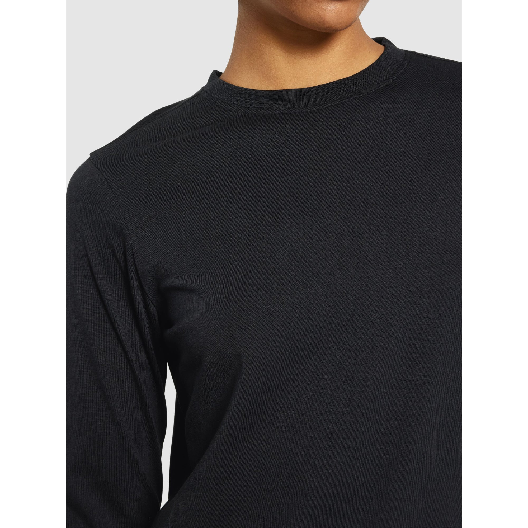 Basic Pima-Baumwoll-Shirt mit langen Ärmeln - Bio-Baumwolle GOTS/Vegan