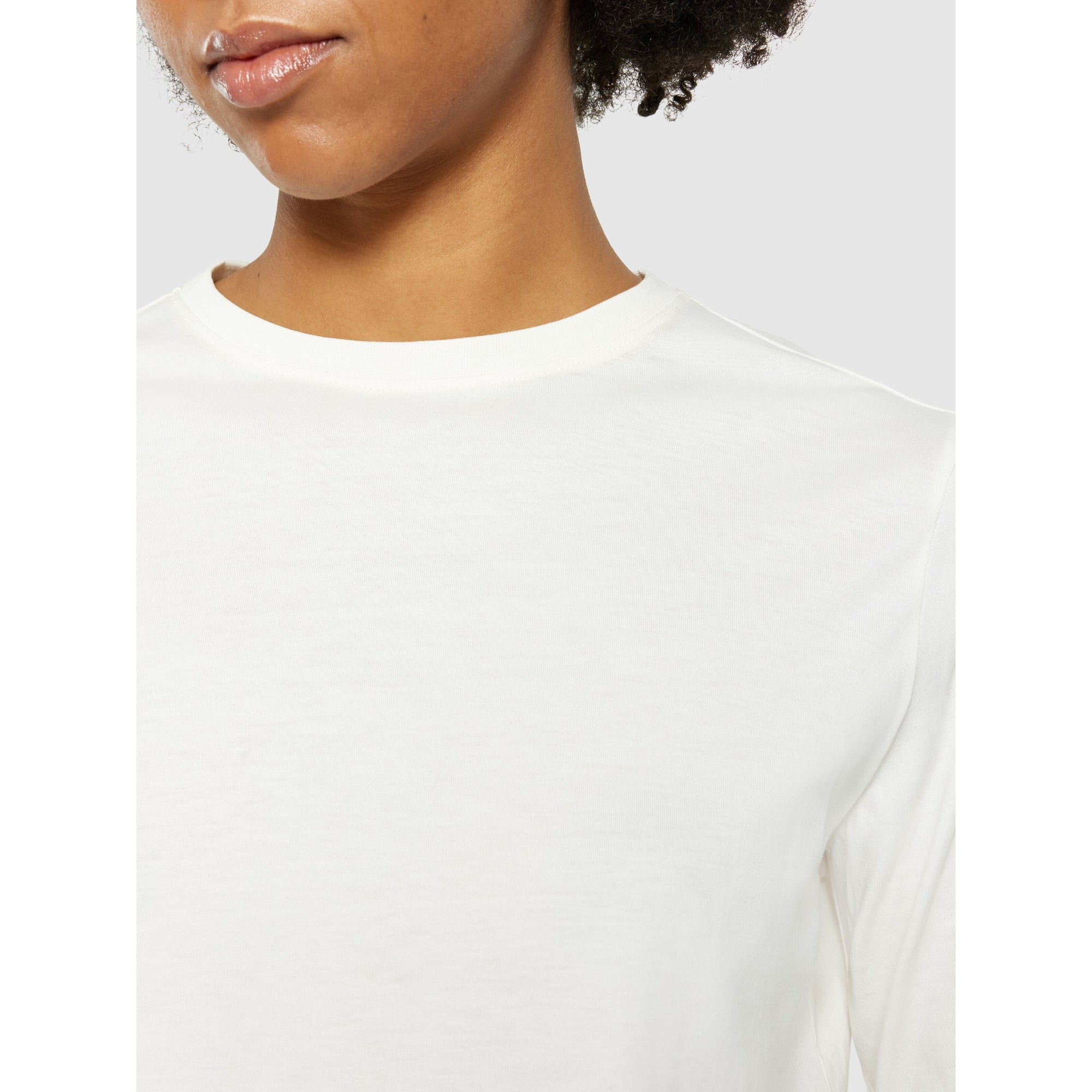 Basic Pima-Baumwoll-Shirt mit langen Ärmeln - Bio-Baumwolle GOTS/Vegan